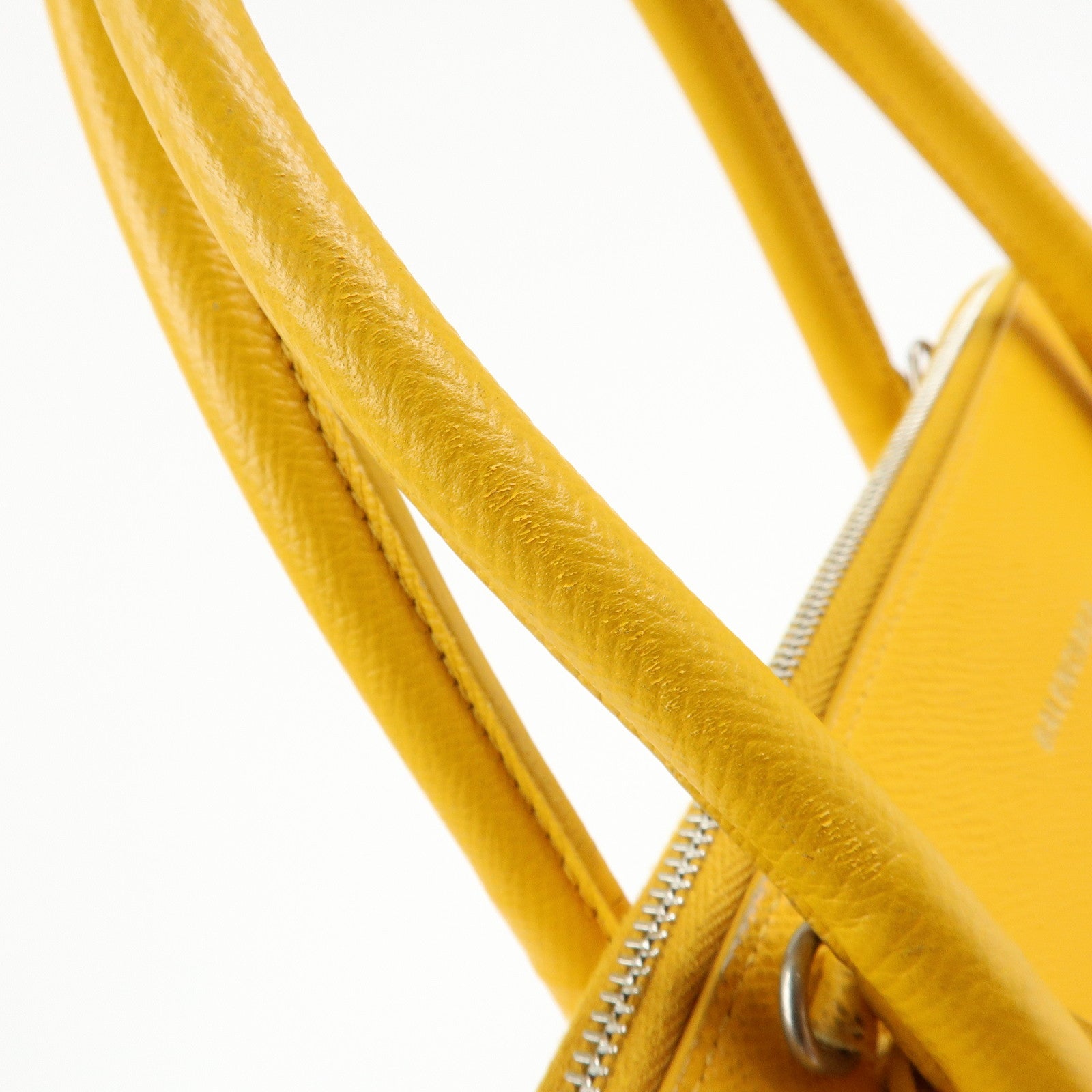 BALENCIAGA Ville Top Handle Leather 2Way Bag Hand Bag Yellow
