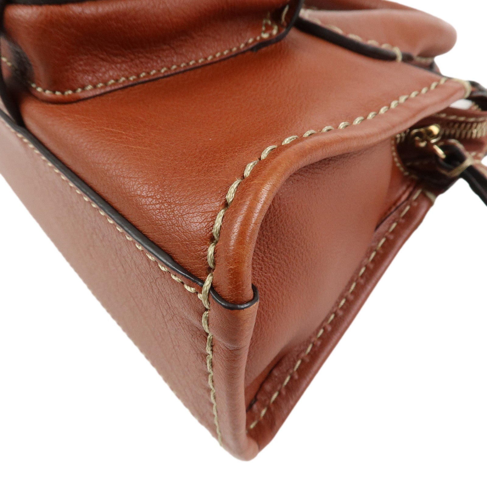 Chloe Edith Leather 2Way Bag Shoulder Bag Hand Bag Brown