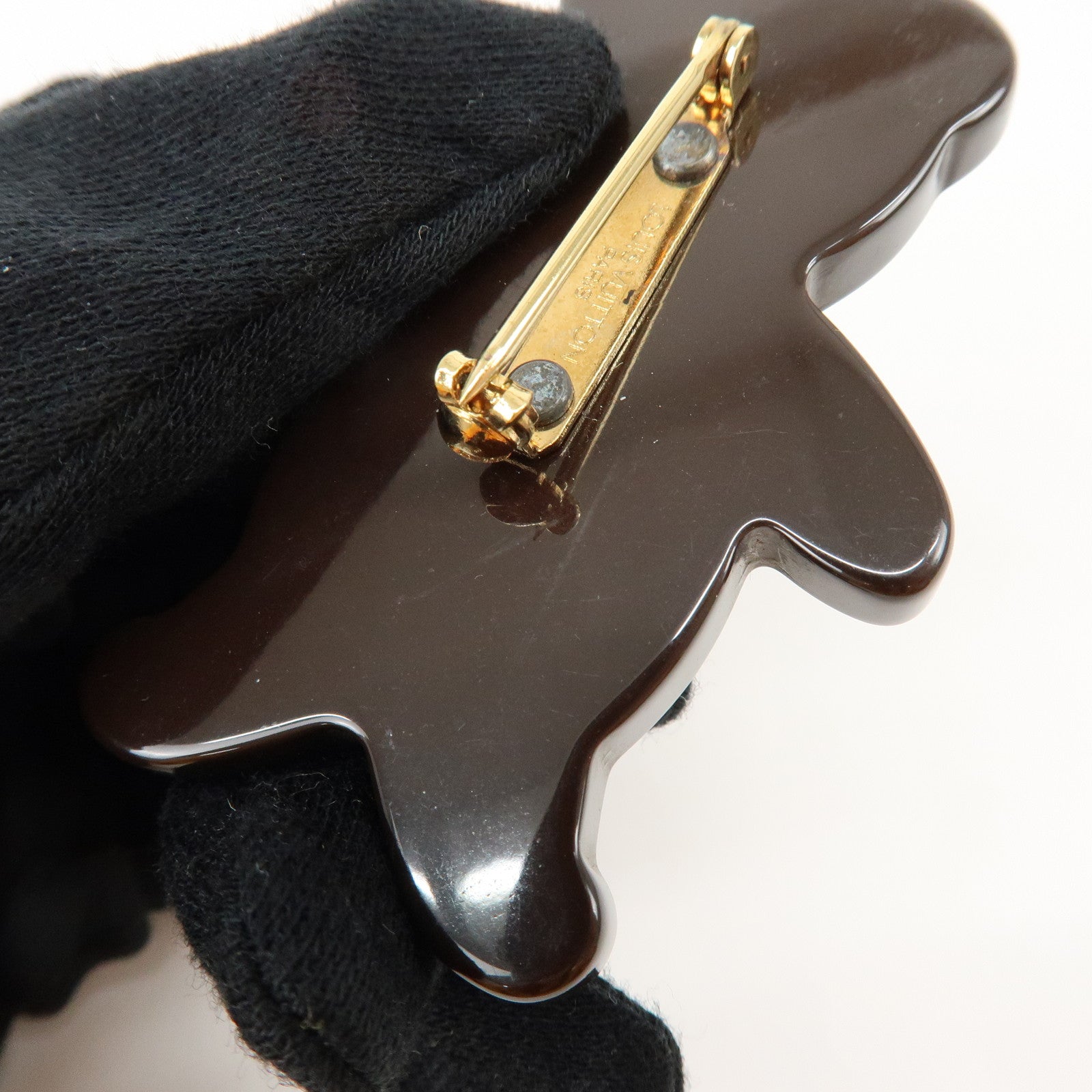 Louis Vuitton Monogram Damier Plastic Brooch Teddy Bear M64939