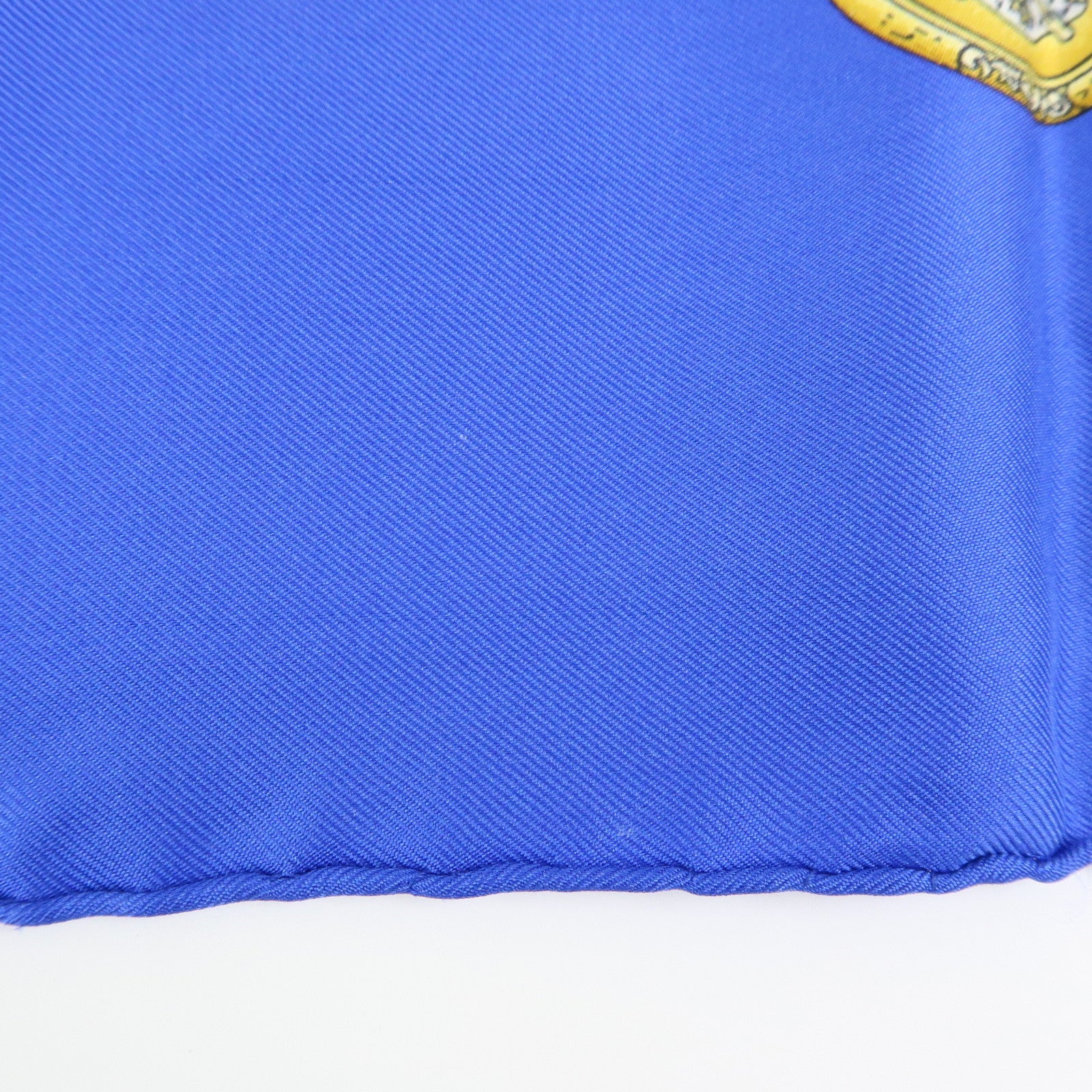 HERMES Carre 90 Silk 100% Scarf LES TAMBOURS Drum Print Navy Gold
