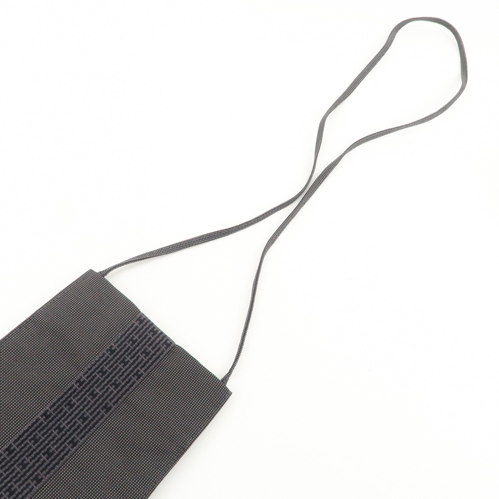 HERMES Herline Herbag Canvas Shoulder Bag Crossbody Bag Black