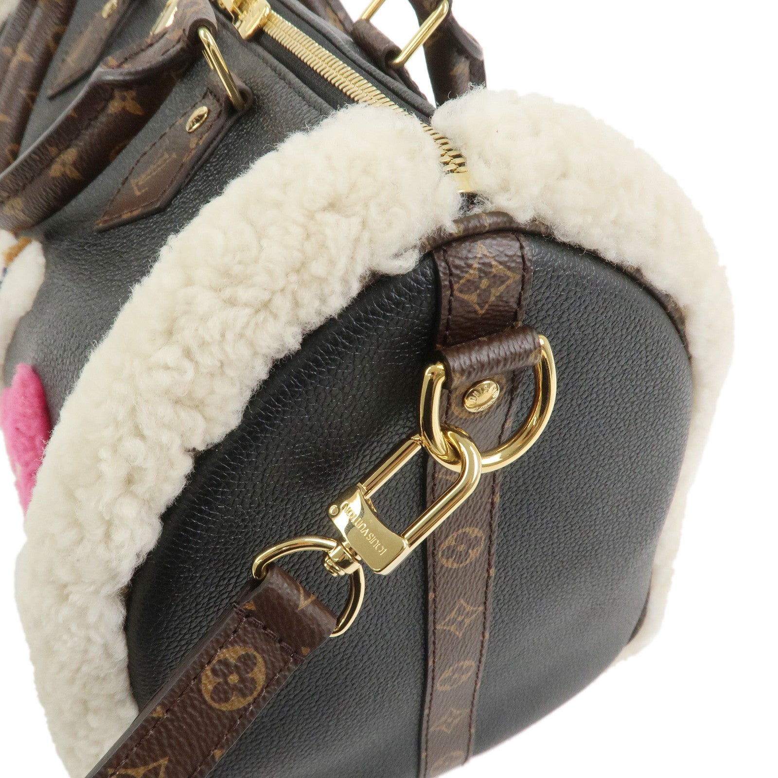 Louis Vuitton Monogram Teddy Speedy Bandouliere30 Boston Bag M56966