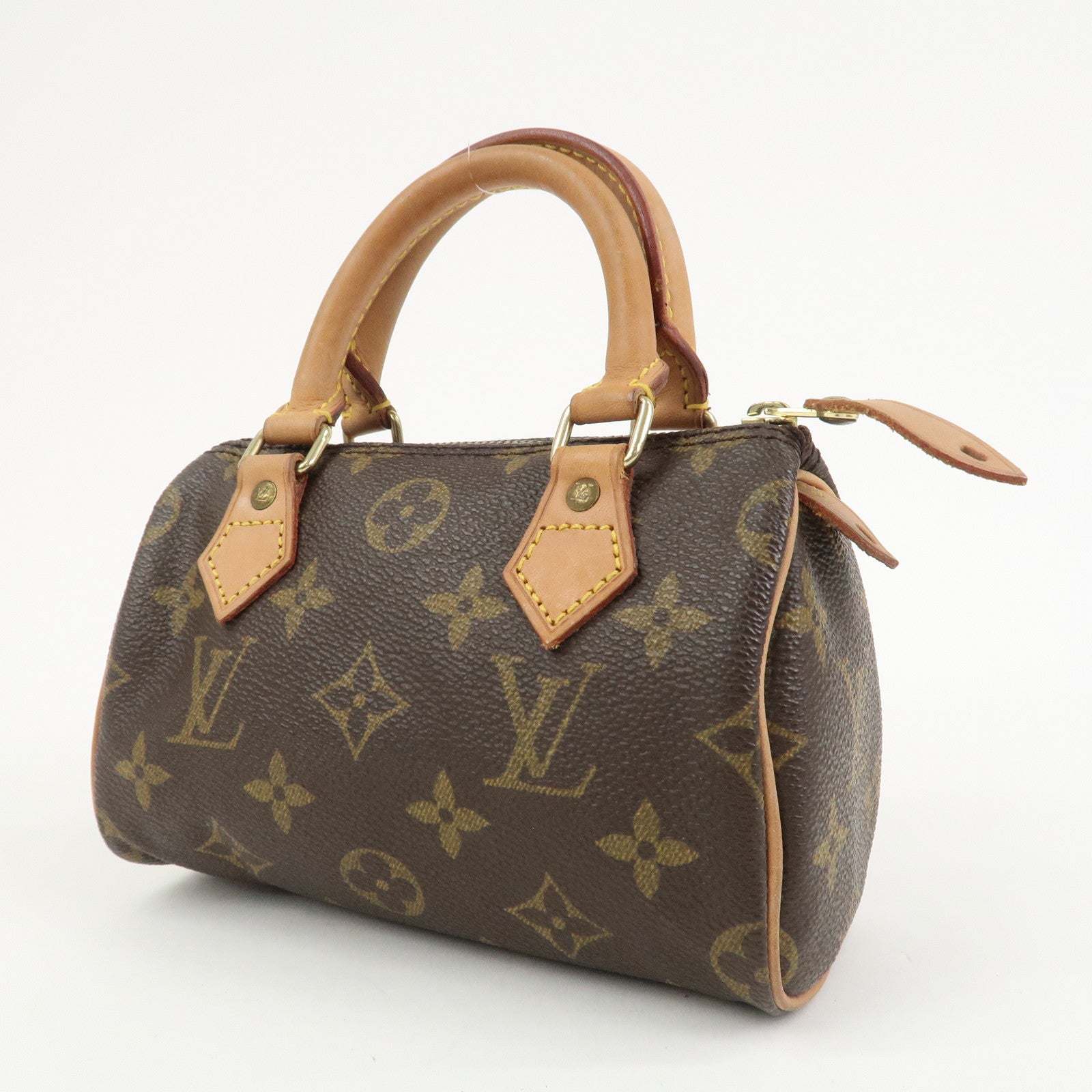 Louis Vuitton Monogram Mini Speedy Hand Bag Brown M41534