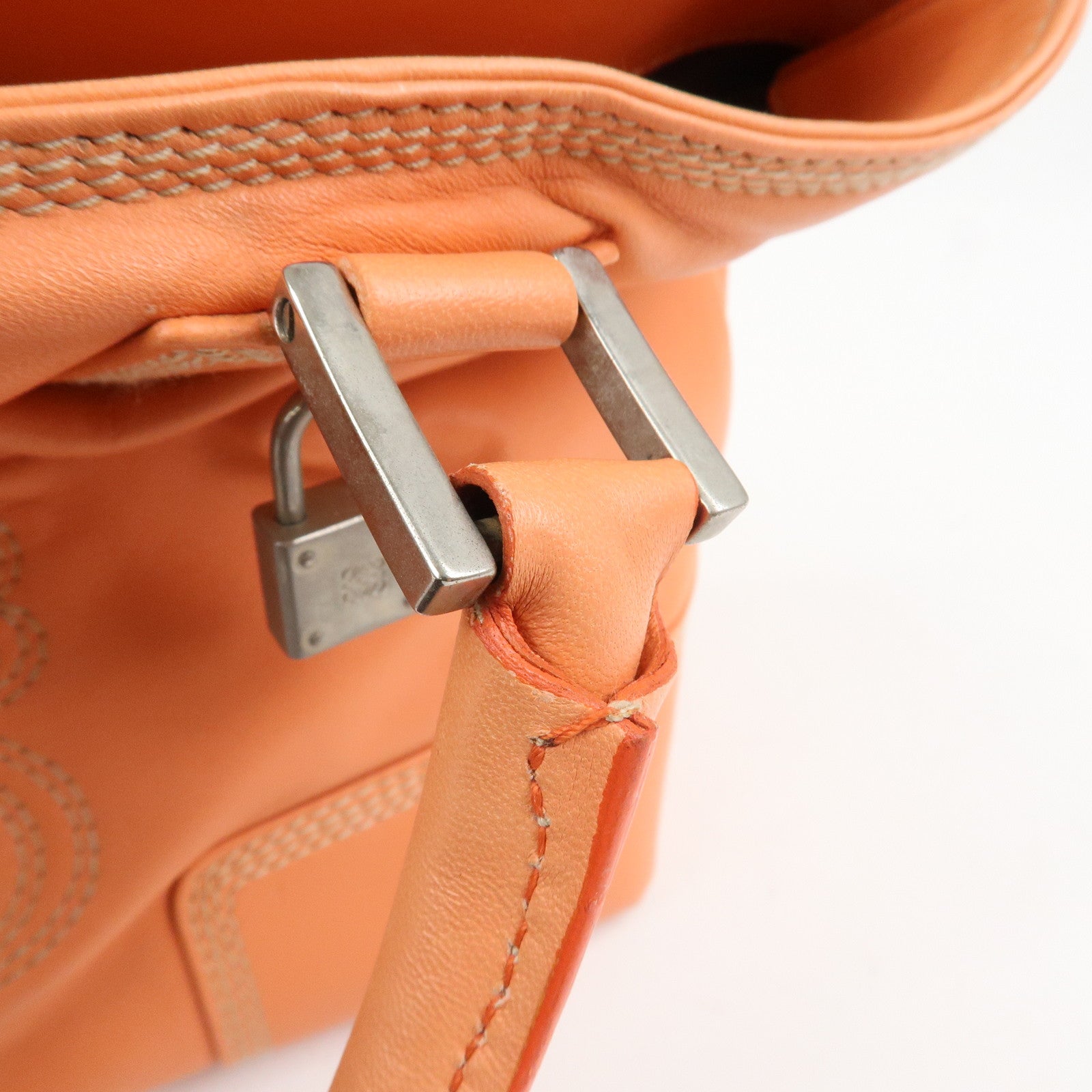 LOEWE Anagram Nappa Leather Hand Bag Tote Bag Pink