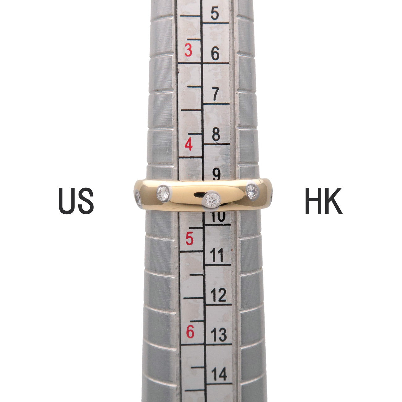 Tiffany&Co Dots Ring K18 750YG Yellow Gold Platinum Diamond US4.5