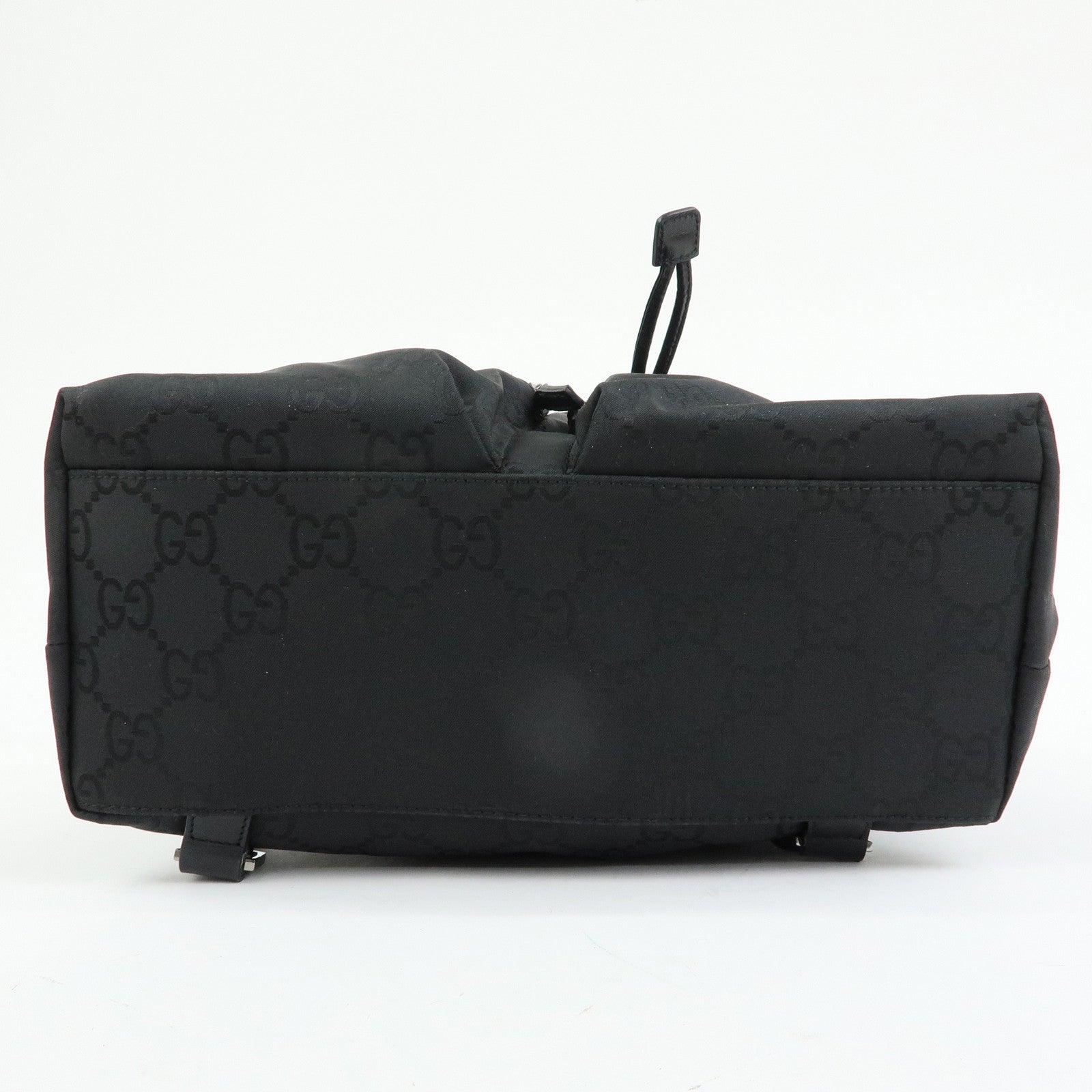 GUCCI GG Nylon Leather Backpack Rucksack Black 003・0238