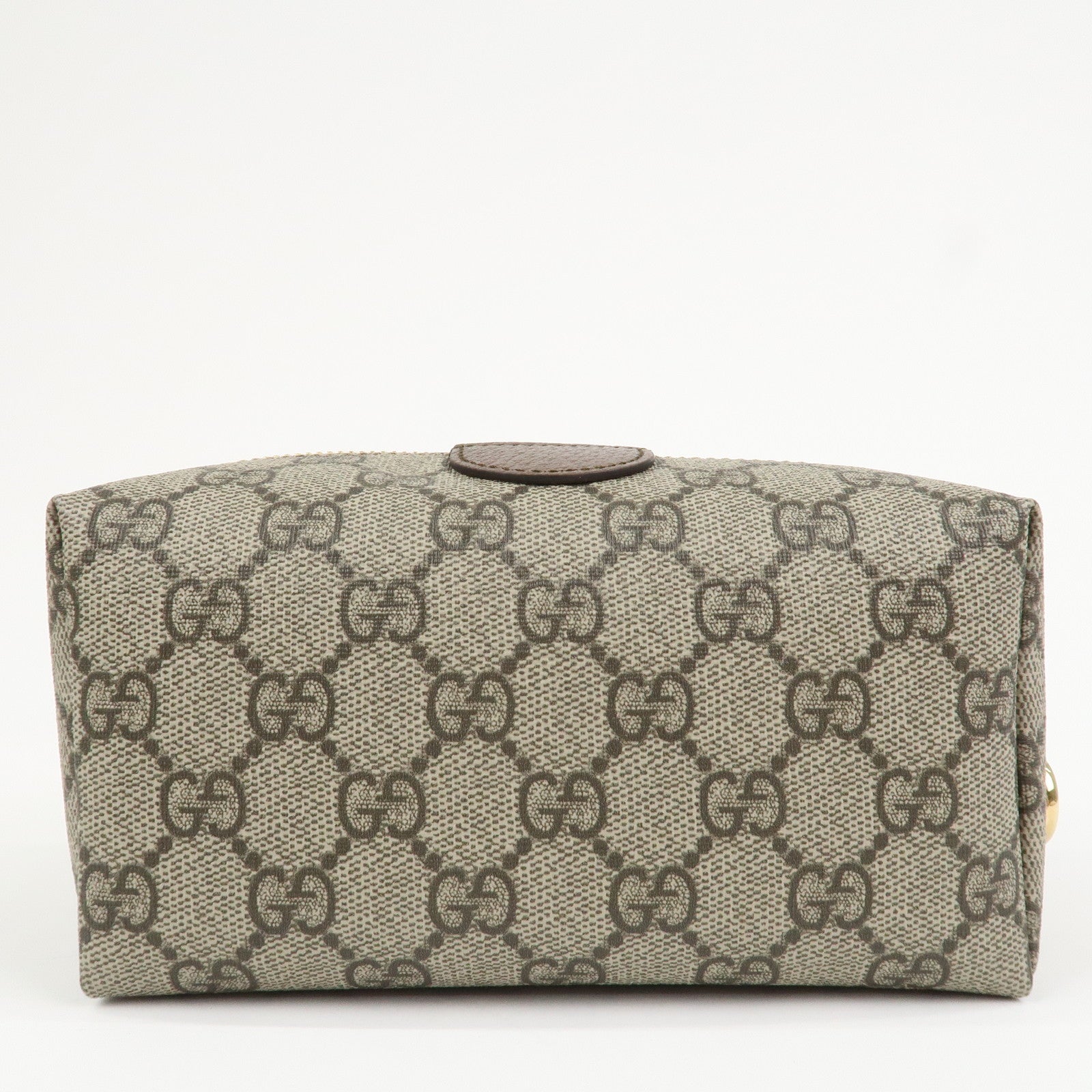 GUCCI GG Marmont GG Supreme Cosmetic Pouch Beige Brown 548393
