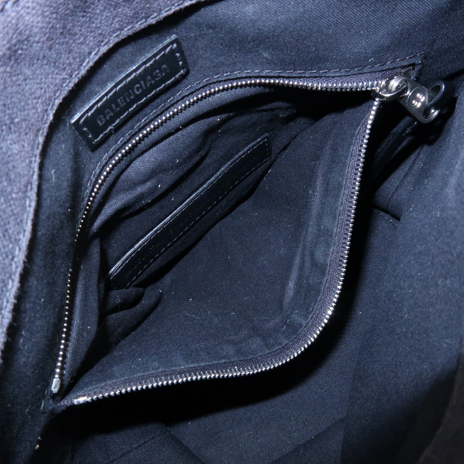 BALENCIAGA WAVE XS Canvas Hand Bag Mini Tote Bag Black 619979