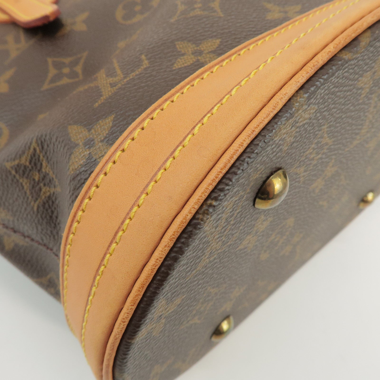 Louis Vuitton Monogram Canvas Bucket PM Hand Bag Brown M42238