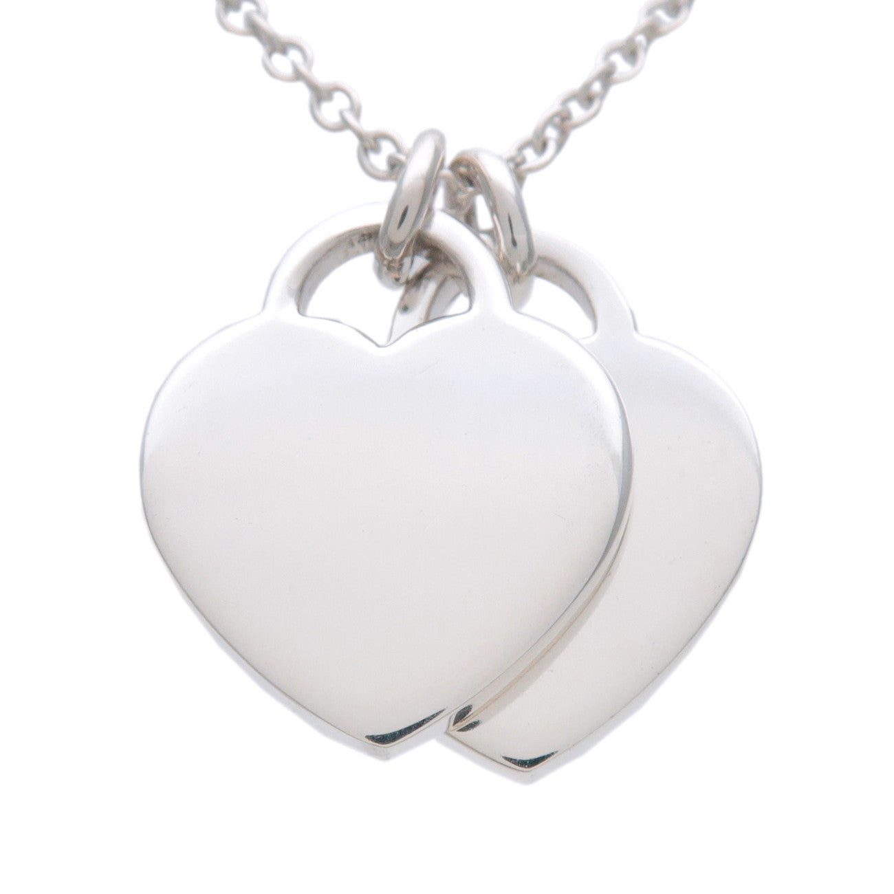 Tiffany & Co Return to Tiffany Mini Double Heart Tag Necklace SV925