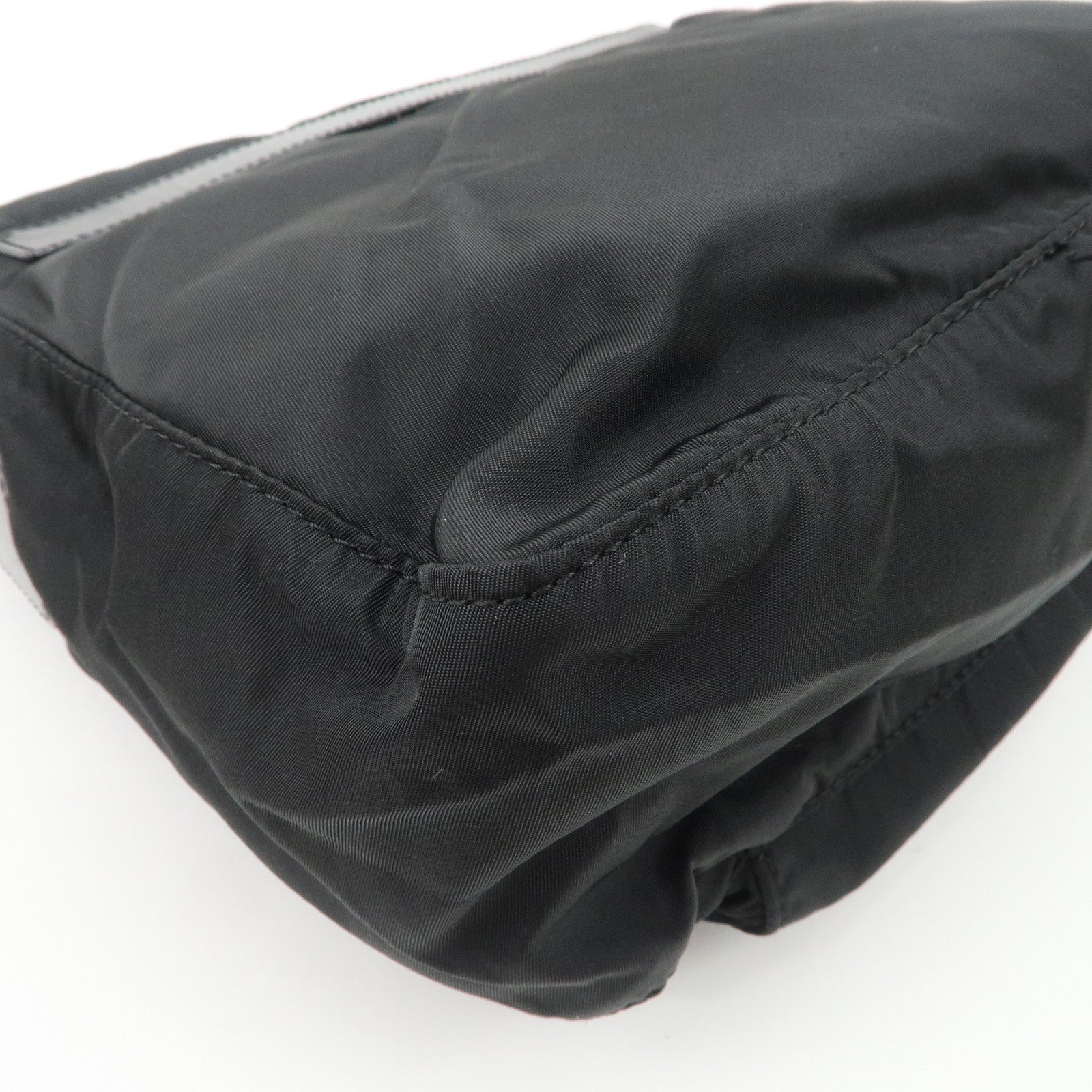 PRADA Triangle Logo Nylon Shoulder Bag Crossbody Bag Black