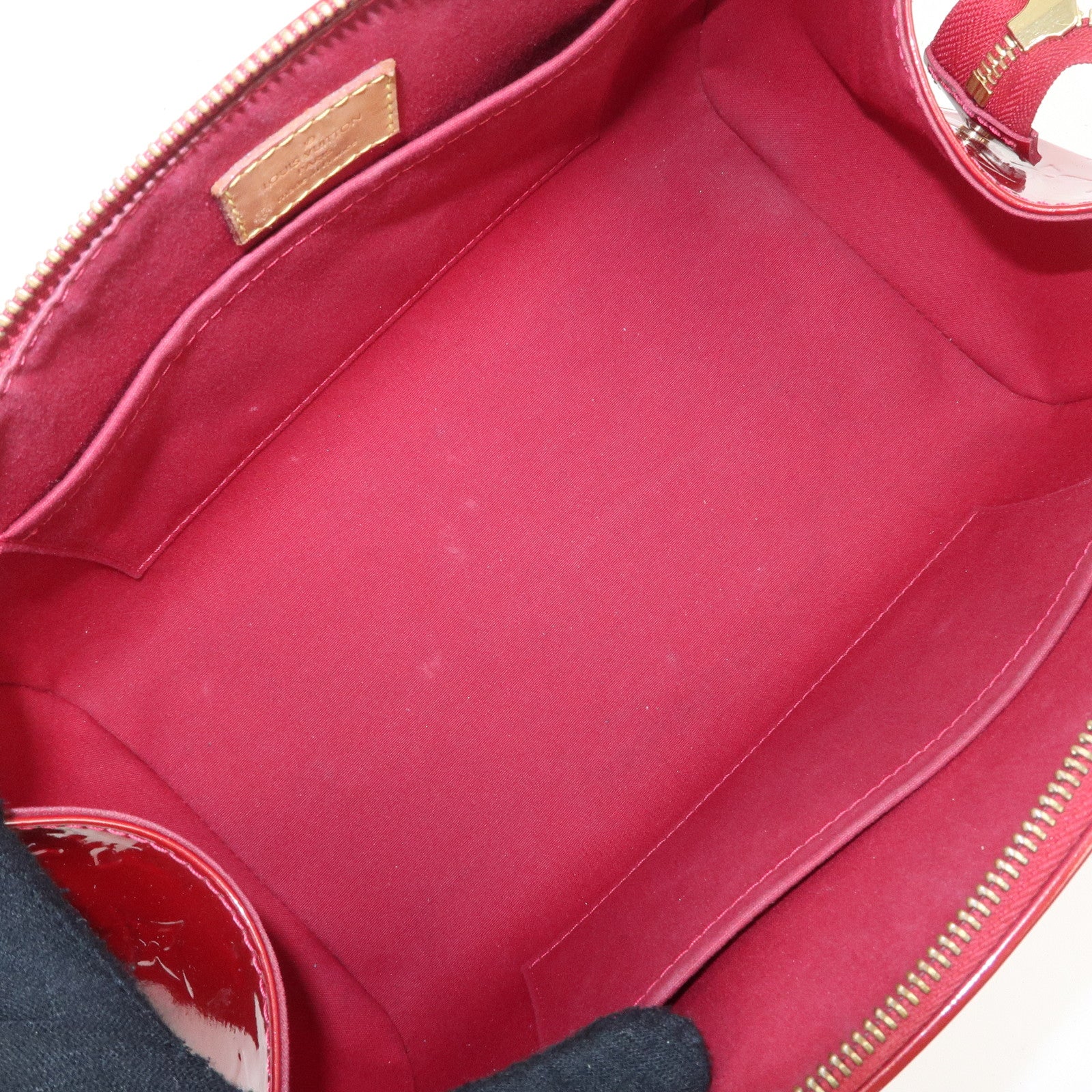 Louis Vuitton Monogram Vernis Sherwood PM Hand Bag Pomme d'Amour VI0131 Used