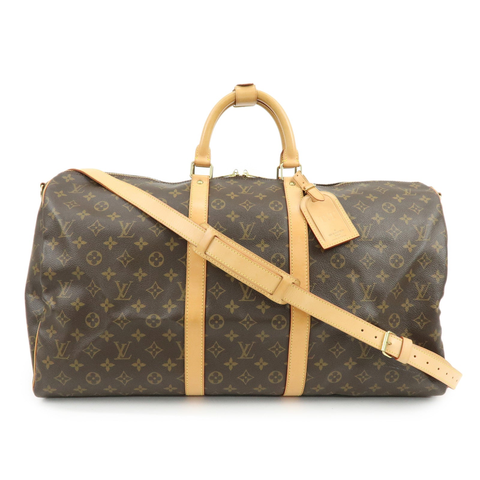 Louis Vuitton Monogram Keep All Bandouliere 55 Boston Bag M41414