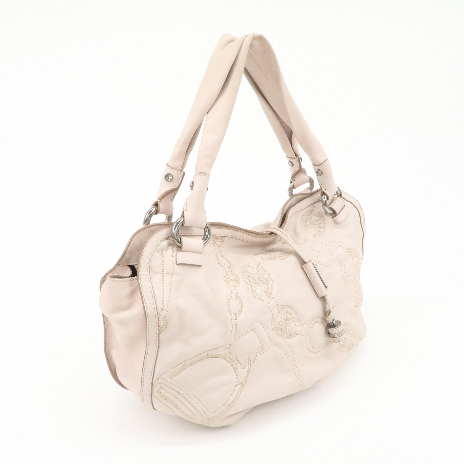 CELINE Leather Bitter Sweet Hand Bag Shoulder Bag Pink