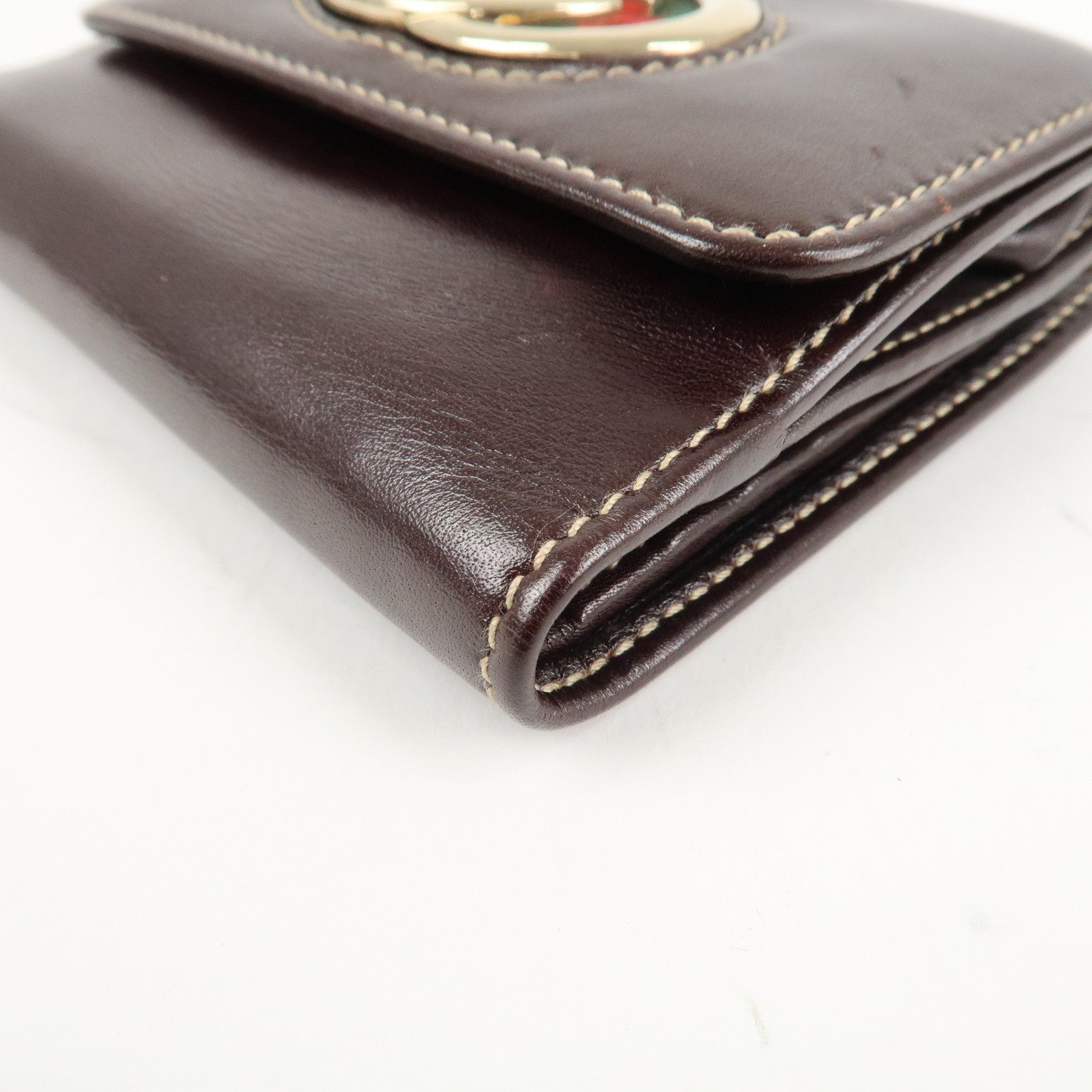 GUCCI Interlocking G Sherry Double Hook Bi-Fold Wallet 162760 Used