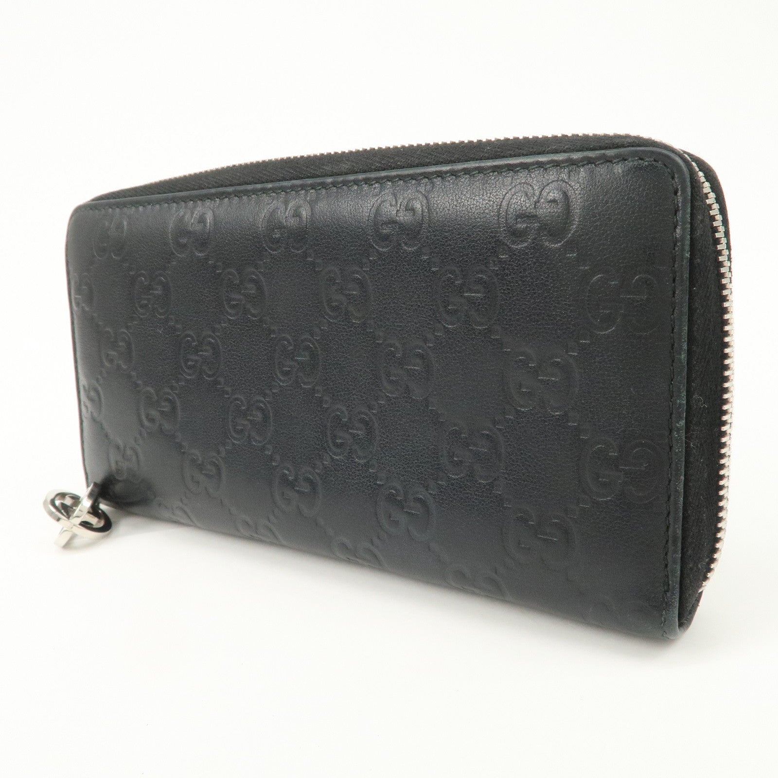 GUCCI Interlocking G Guccissima Leather Zippy Long Wallet 233025