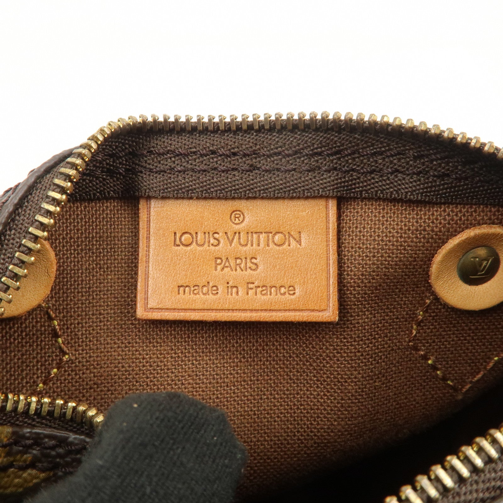 Louis Vuitton Monogram Mini Speedy Hand Bag Boston Bag Brown M41534