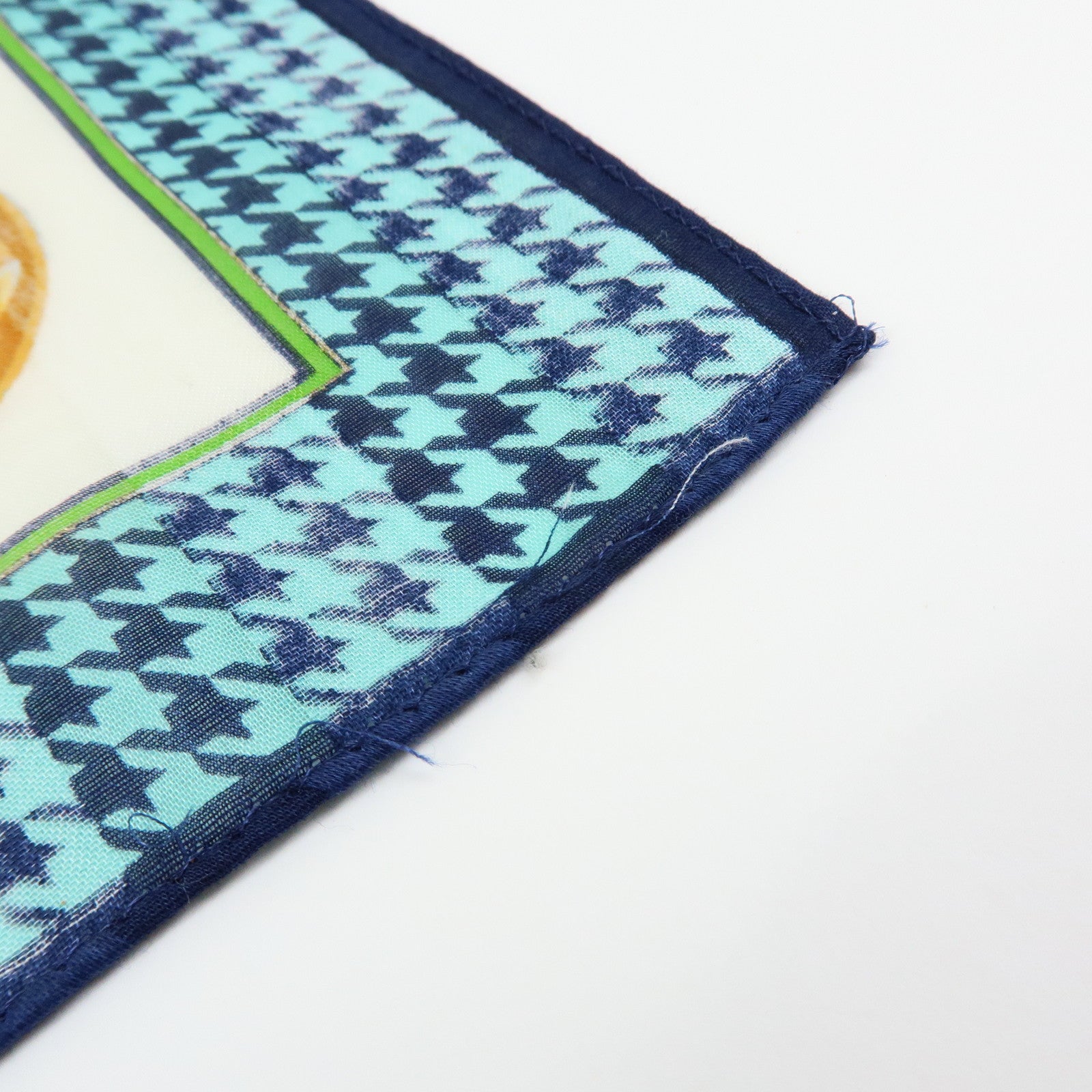 Christian Dior Set of 3 Cotton 100% Handkerchief Blue Yellow Navy
