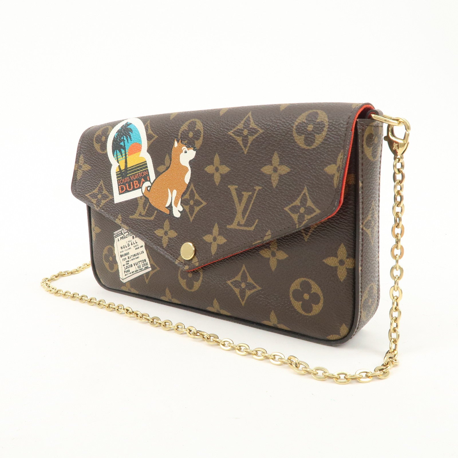 Louis Vuitton Monogram Pochette Félicie My World Tour Brown M62145 Used