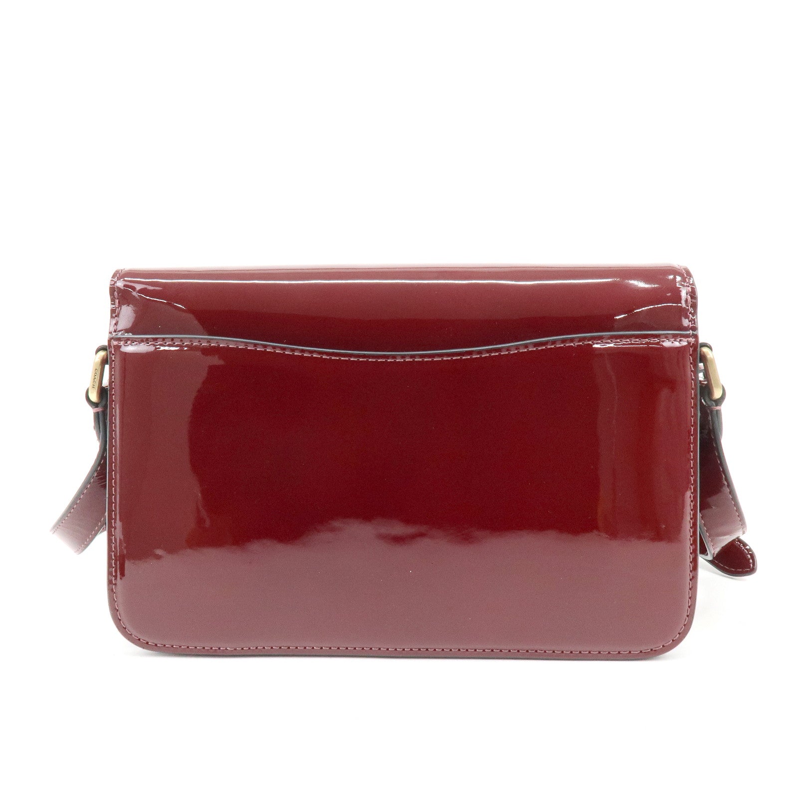 COACH Tabby 26 Patent Leather Shoulder Bag Crossbody Bag Bordeaux