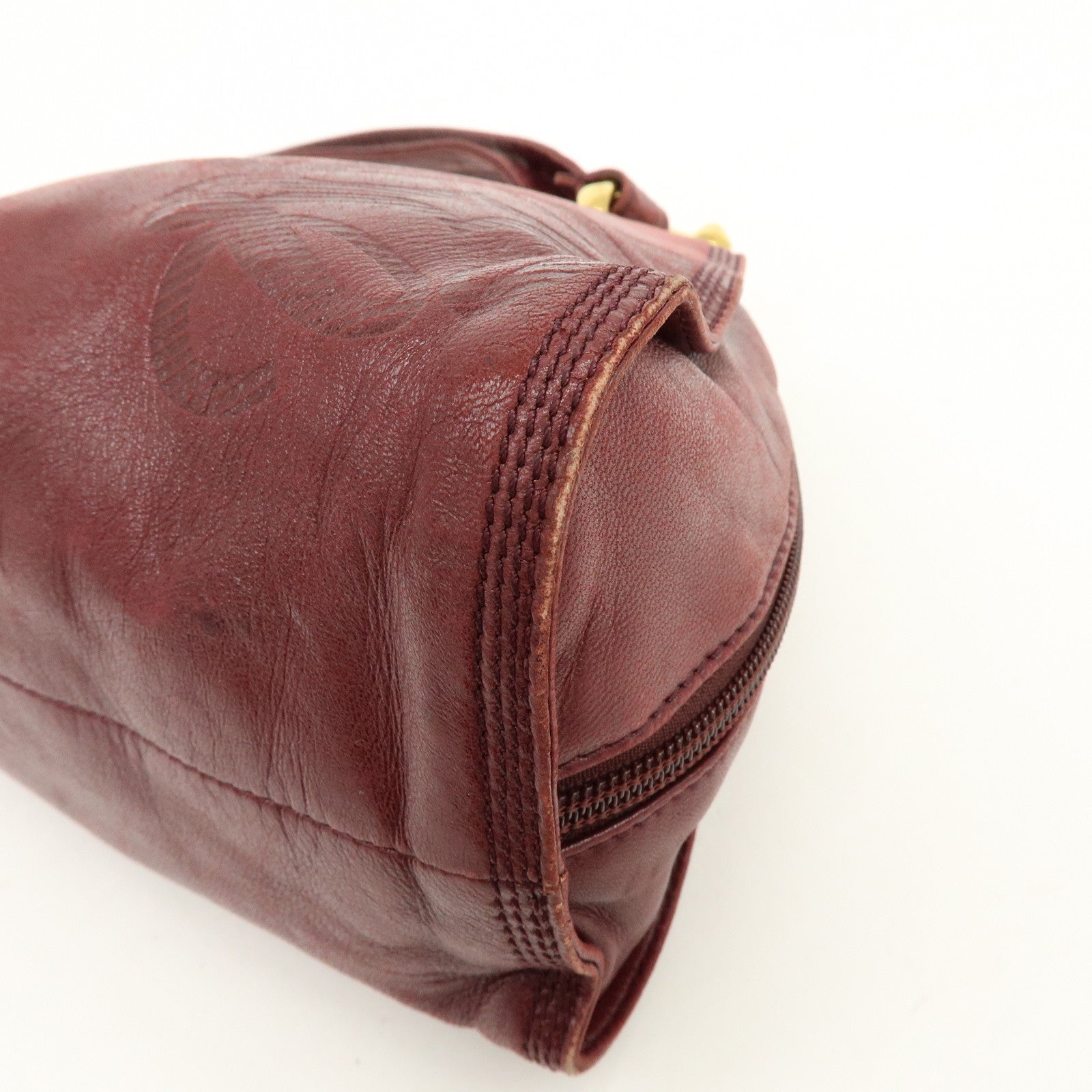 LOEWE Anagram Leather Shoulder Bag Crossbody Bag Bordeaux