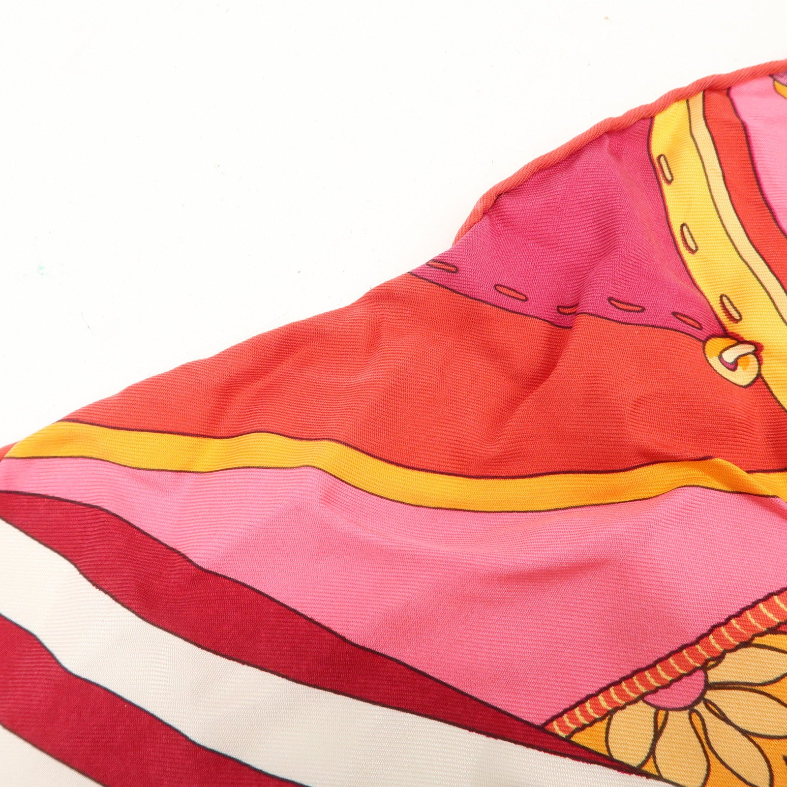 HERMES Carre 90 Silk 100% Scarf COUPONS INDIENS Multicolor Used