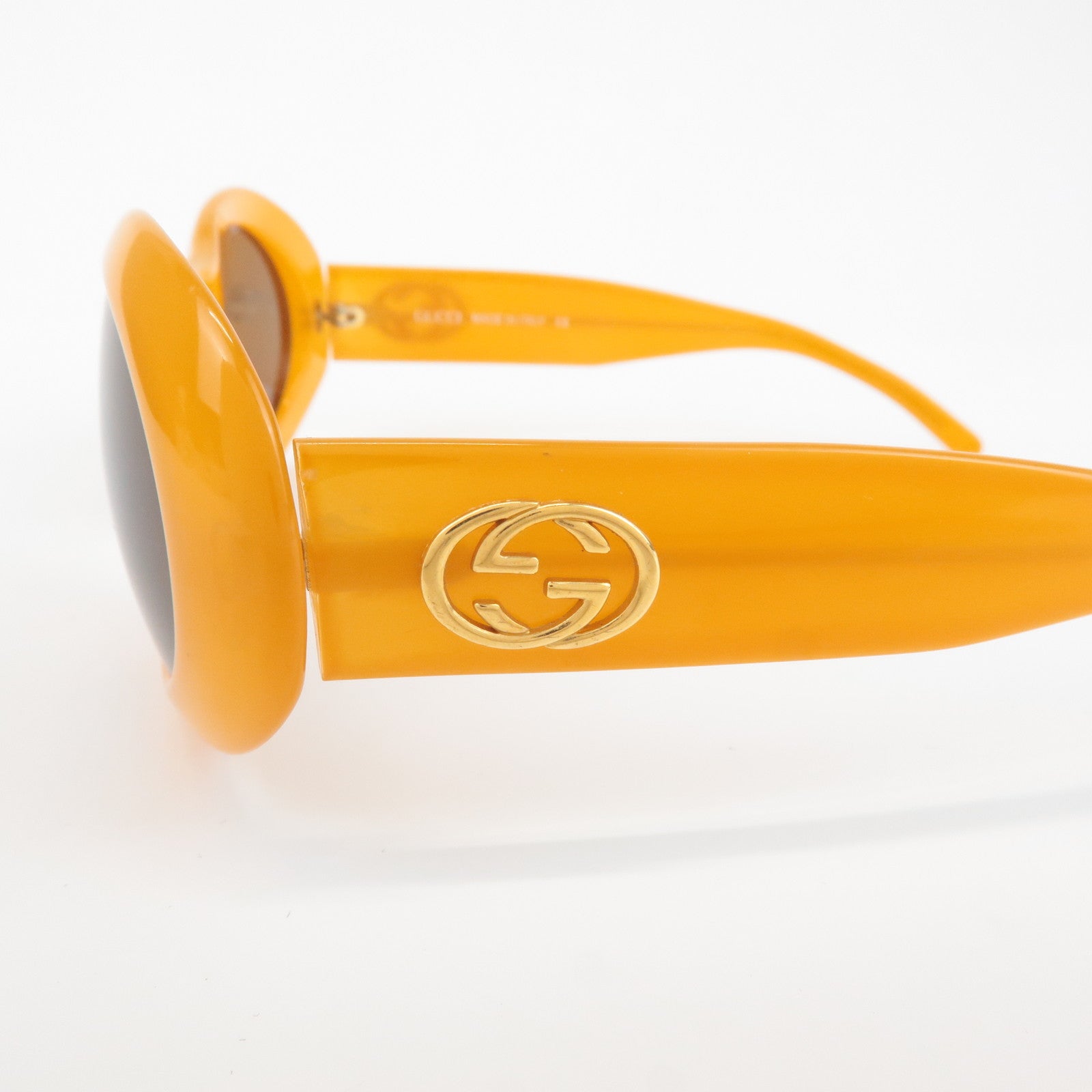 GUCCI Interlocking G Plastic Sunglasses Orange GG2400/N/S 56隨・ス。22 Used