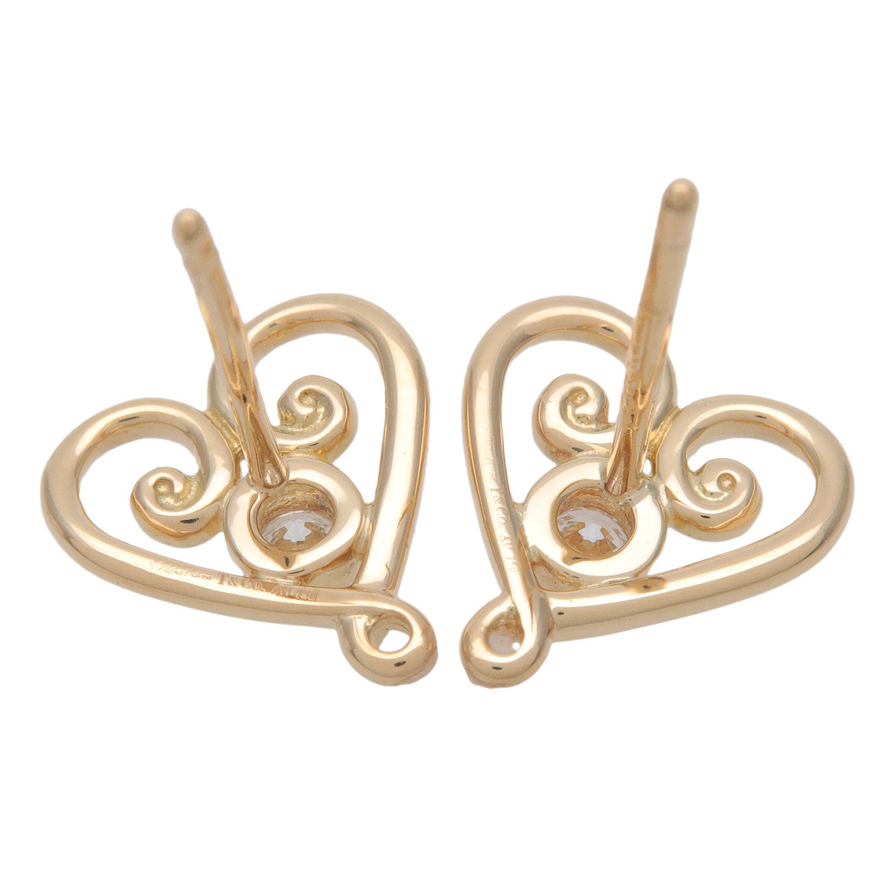 Tiffany & Co Paloma Picasso Venezia Goldoni Heart Earrings K18YG