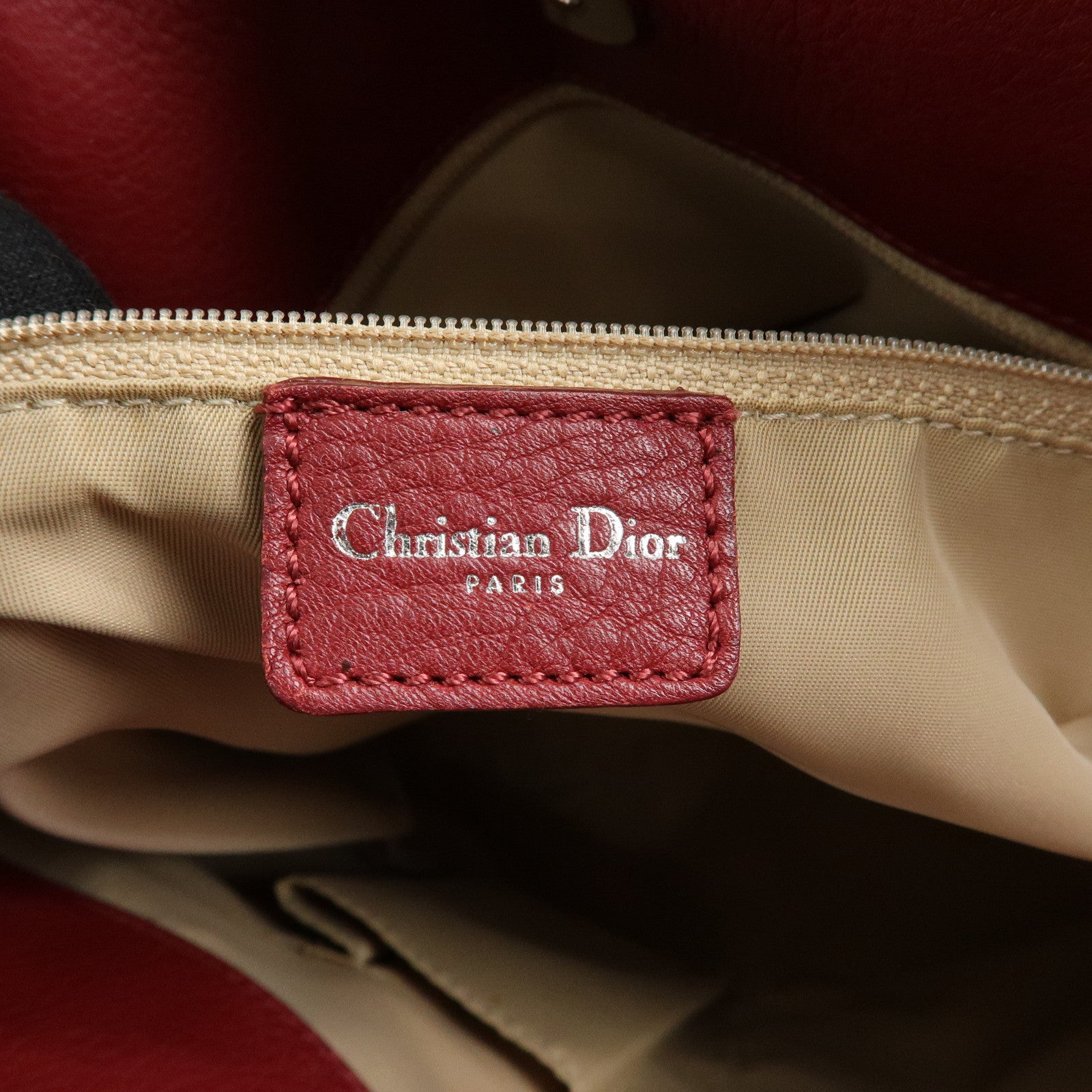 Christian Dior Street Chic Trotter Jaquard Canvas Leather Hand Bag