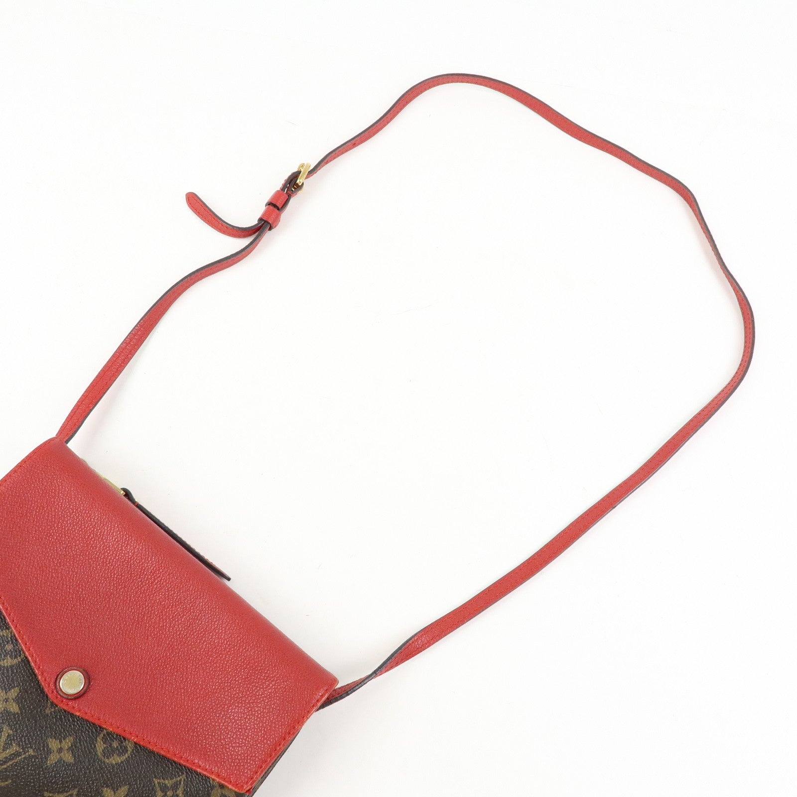 Louis Vuitton Monogram Twice Shoulder Crossbody Bag Cerise M50184