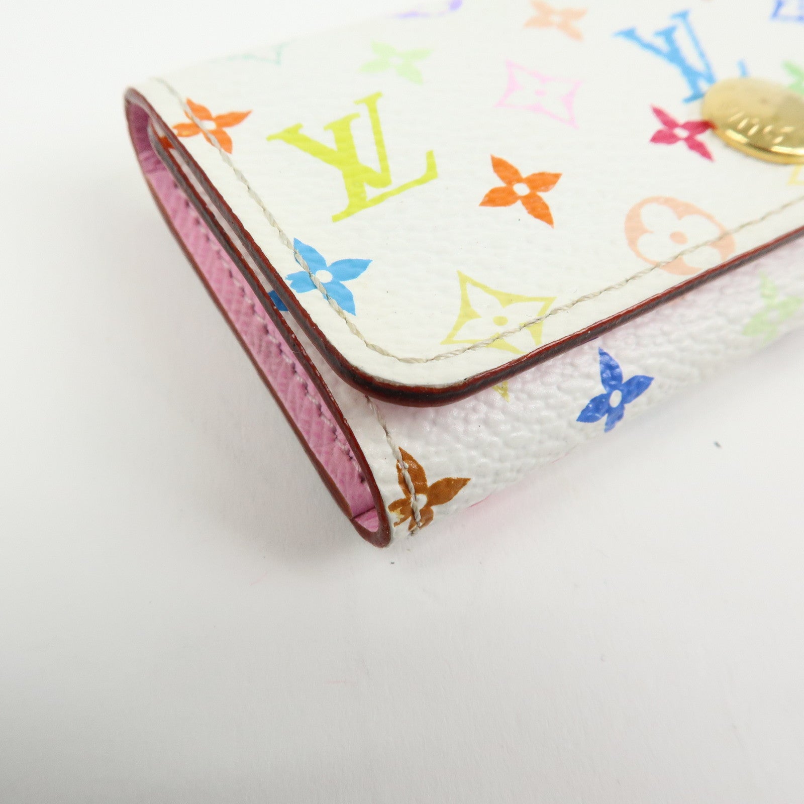 Louis Vuitton Monogram Multicolor Multiclés 4 Key Case Blanc M60043