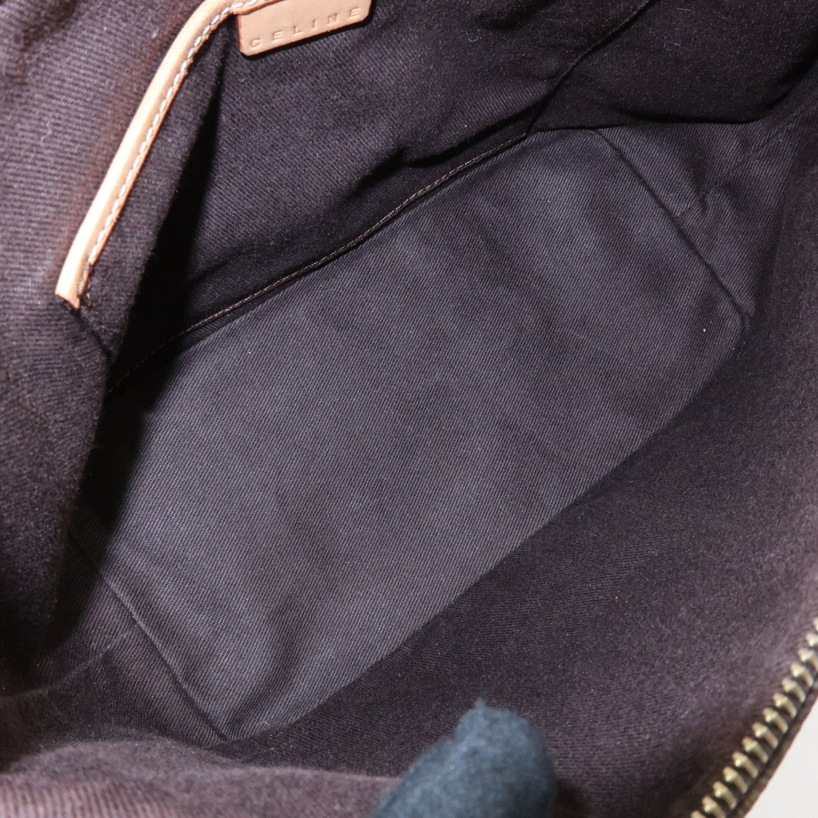 CELINE Macadam PVC Leather Shoulder Bag Hand Bag Brown