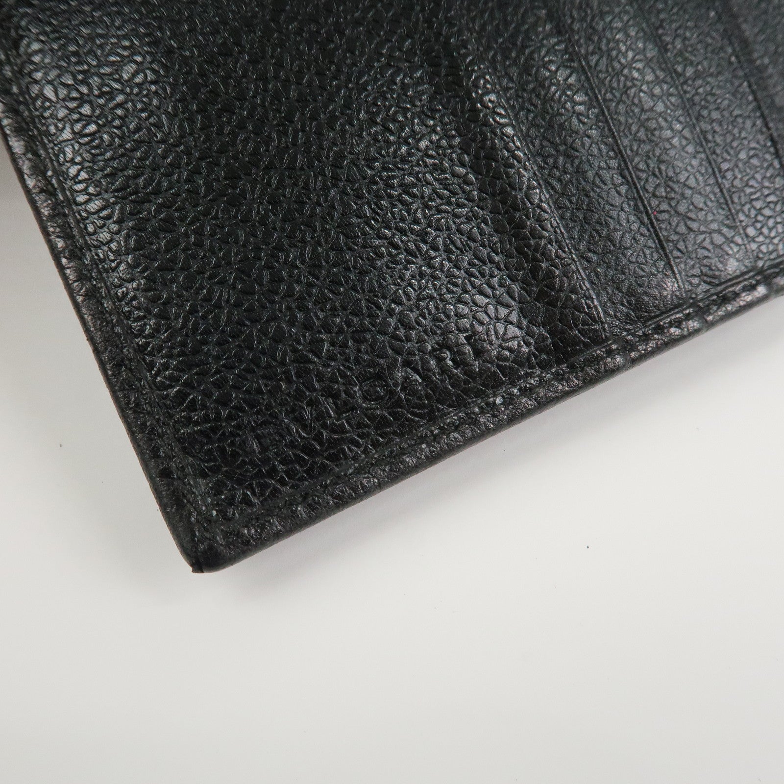 BVLGARI Set of 2 Leather Compact Wallet Bi-fold Wallet Black
