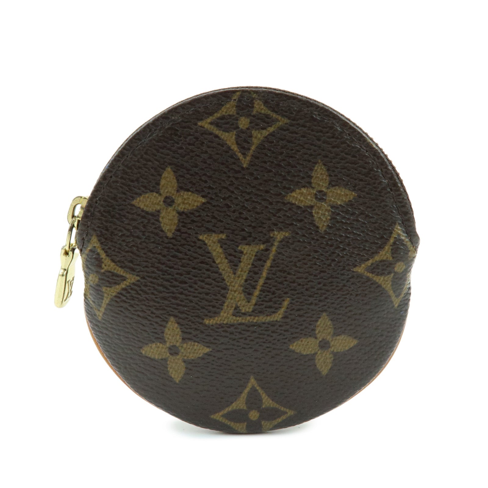 Louis Vuitton Monogram Porte Monnaie Rond Coin Case Brown M61926