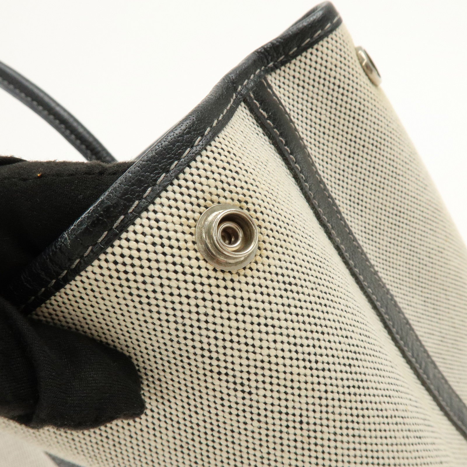 HERMES Toile H Garden Party PM Tote Bag Christmas Limited Black