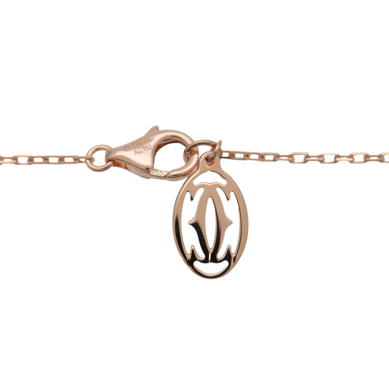 Cartier Saphir Legere 1P Pink Sapphire Necklace 750PG Rose Gold