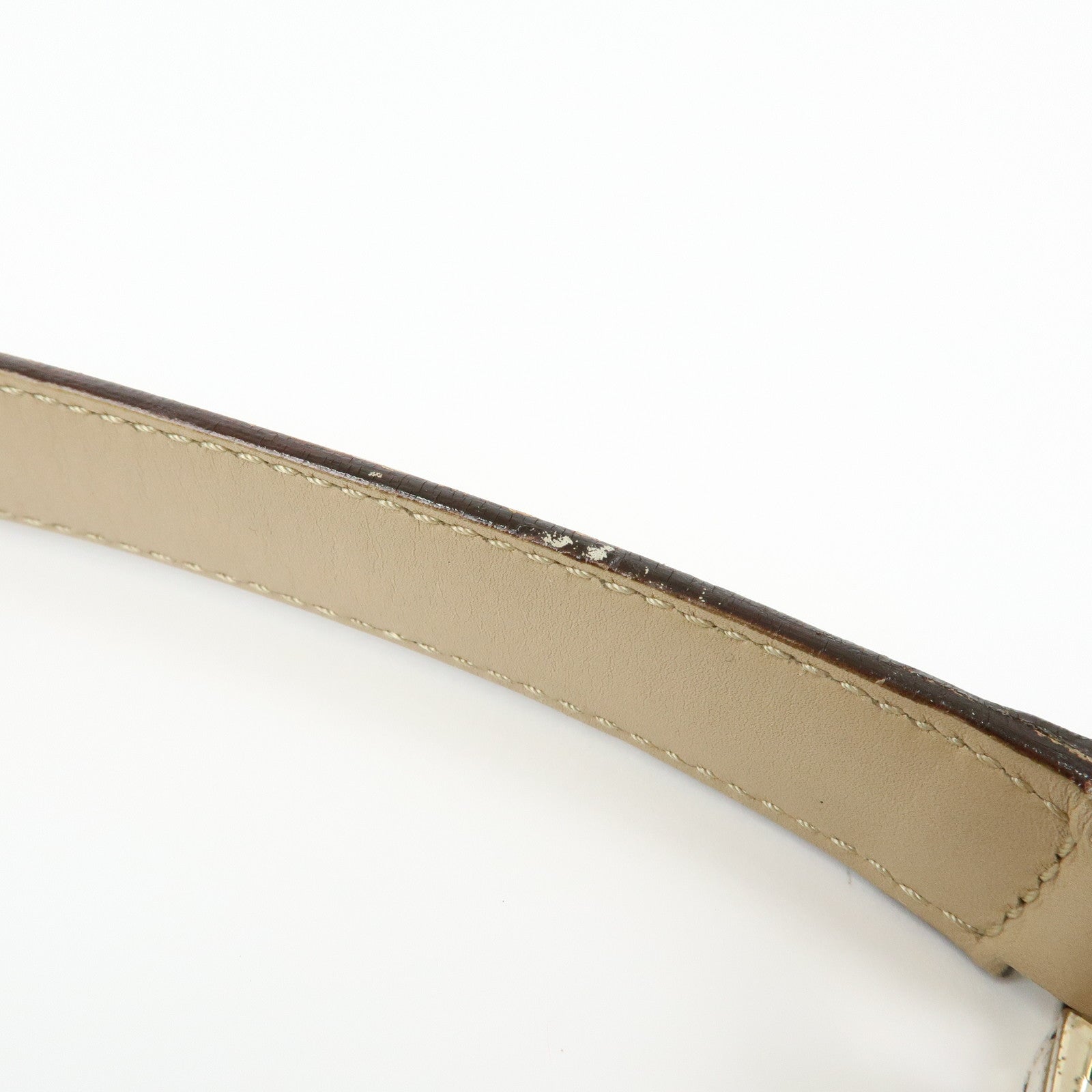 GUCCI GG Canvas Leather Shoulder Bag Hand Bag Beige 33900