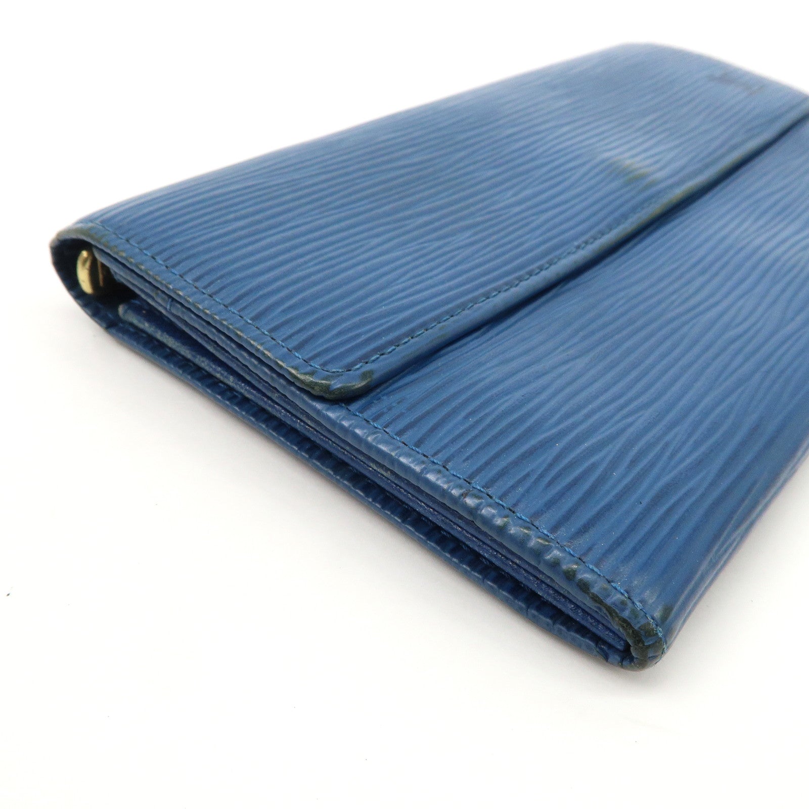 Louis Vuitton Epi Set of 3 Long Wallet Blue Green M63574 M63575 Used