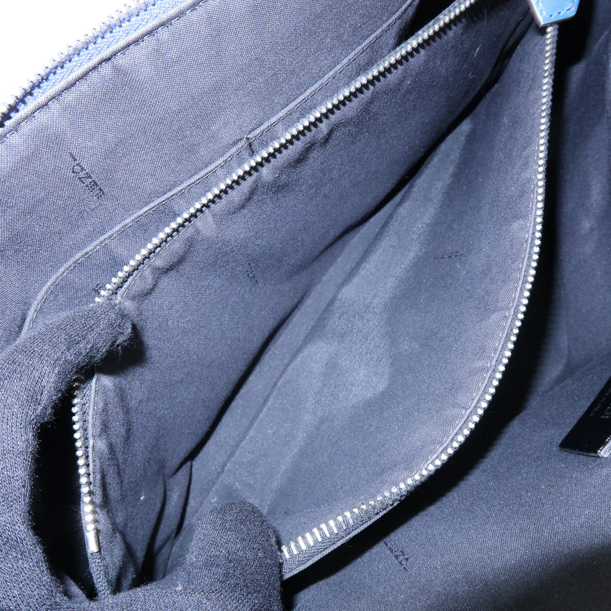 FENDI By The Way Leather 2Way Bag Hand Bag Shoulder Bag Blue 8BL124
