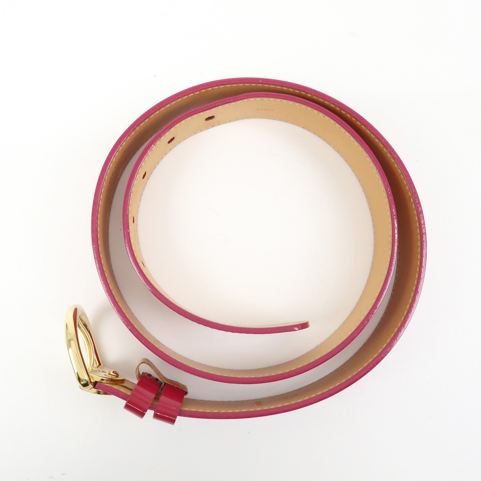 Louis Vuitton Monogram Vernis Leather Ceinture Belt Fuchsia M9798