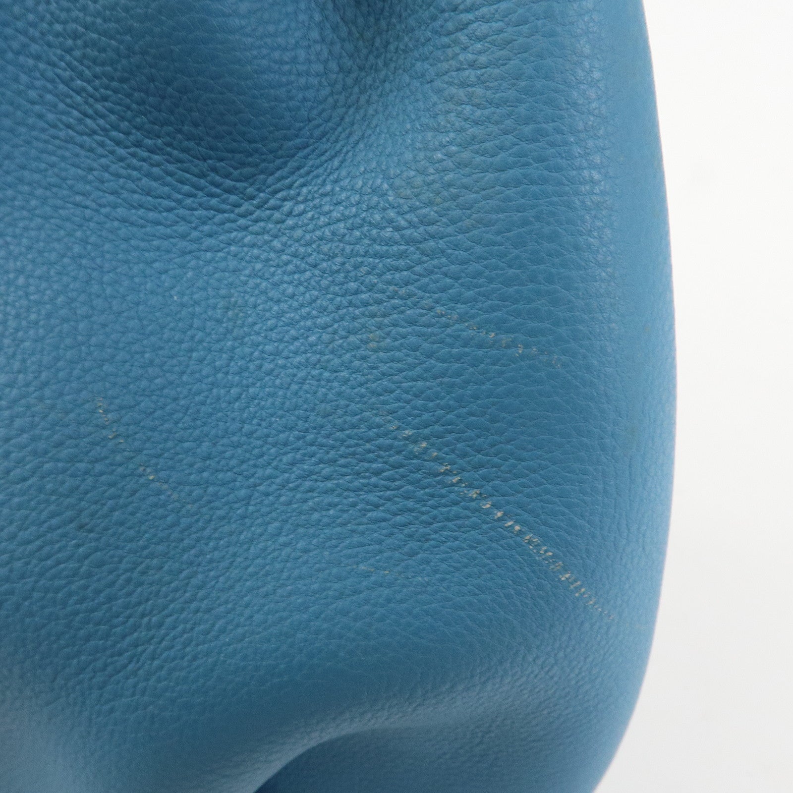 HERMES Leather Rodeo Du Shoulder Bag H Logo Light Blue