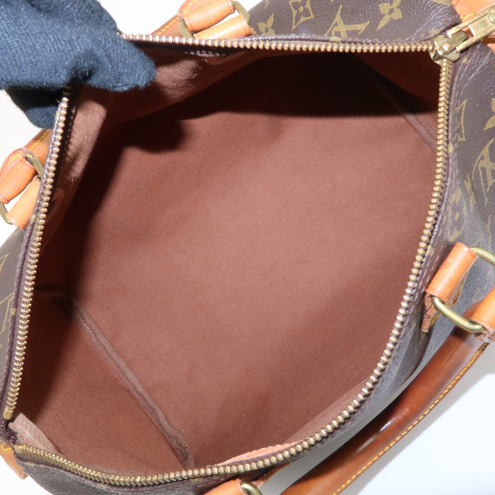 Louis Vuitton Monogram Speedy 30 Hand Bag Boston Bag Brown M41526 Used
