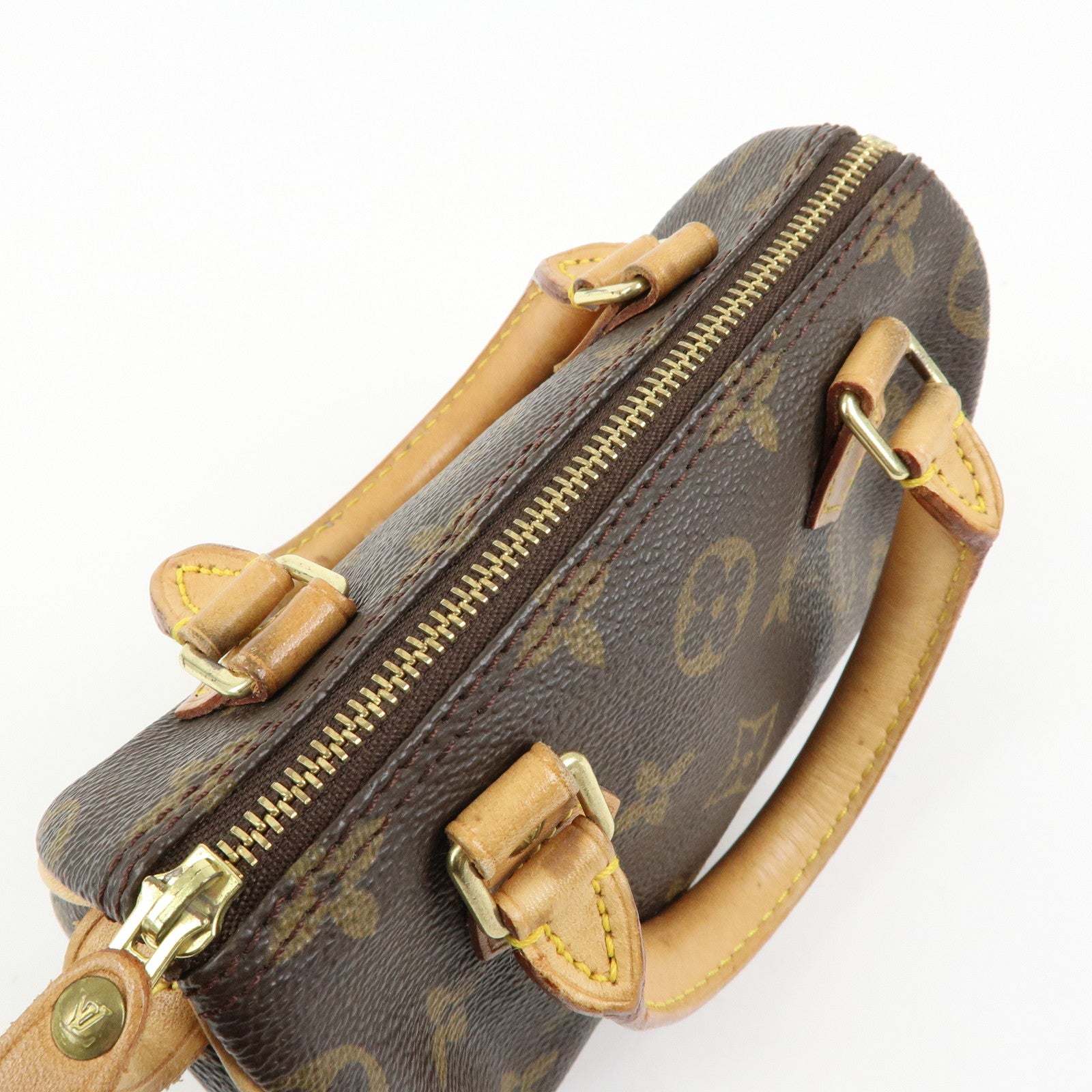 Louis Vuitton Monogram Mini Speedy Hand Shoulder Bag Brown M41534