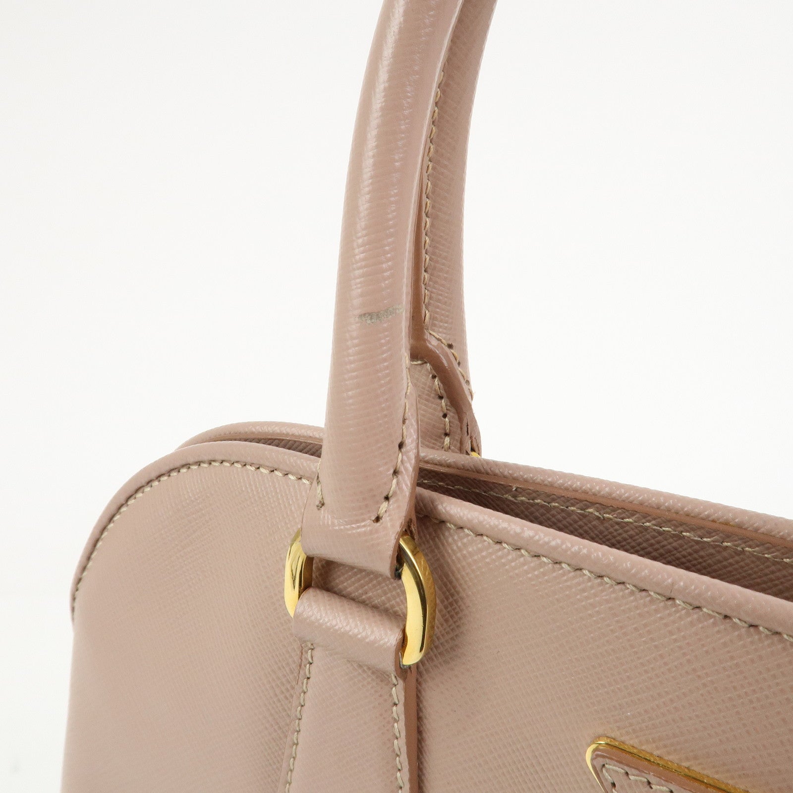 PRADA Triangle Logo Saffiano Leather 2Way Bag Hand Bag Pink BN2567