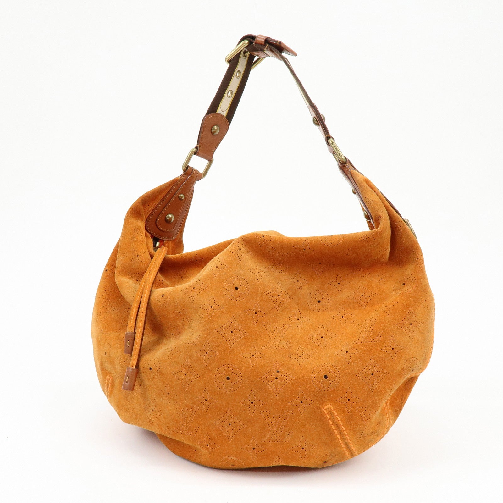 Louis Vuitton Monogram Onata GM Suede Shoulder Bag Orange M95119