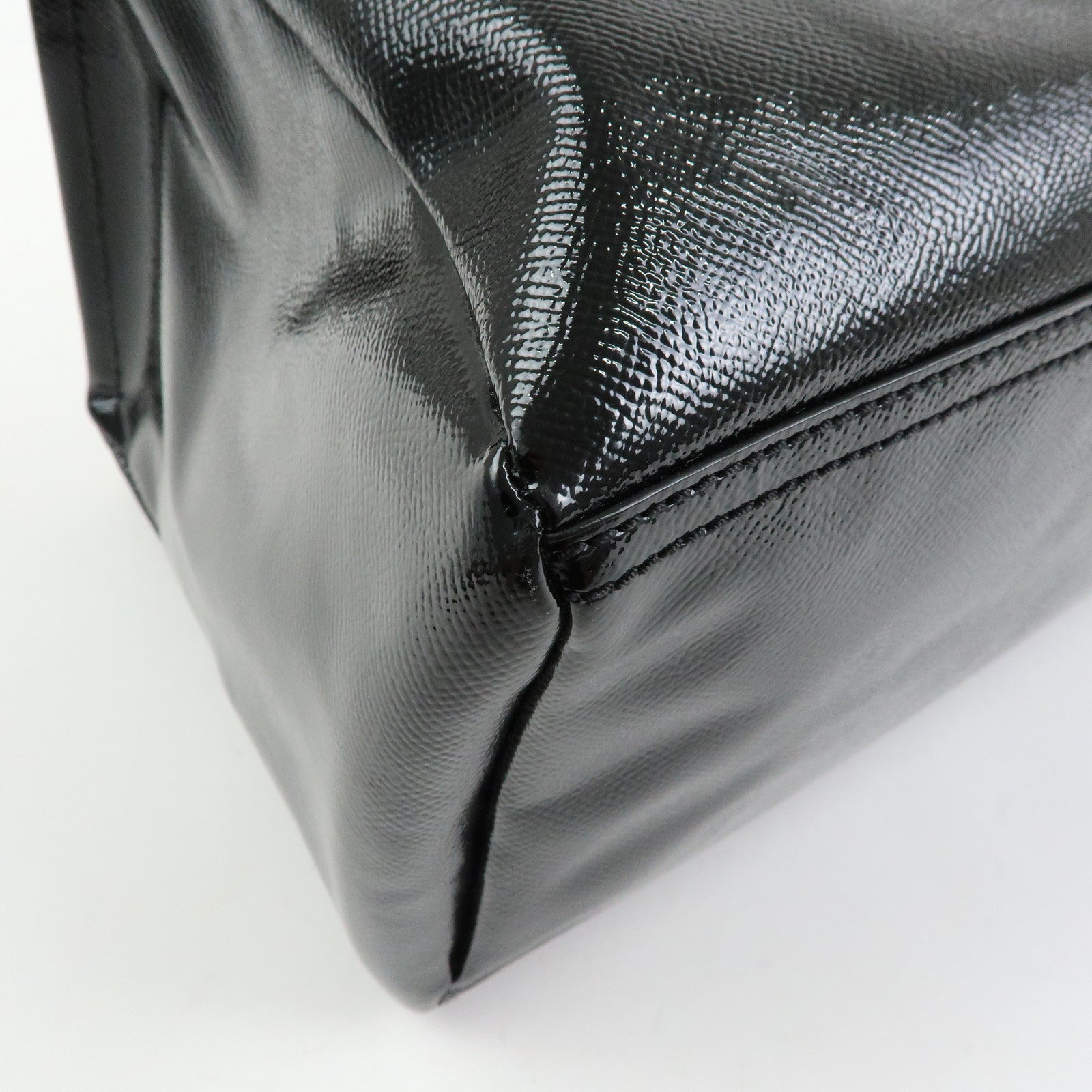 GIVENCHY Pandora Patent Leather 2Way Shoulder Bag Hand Bag Black