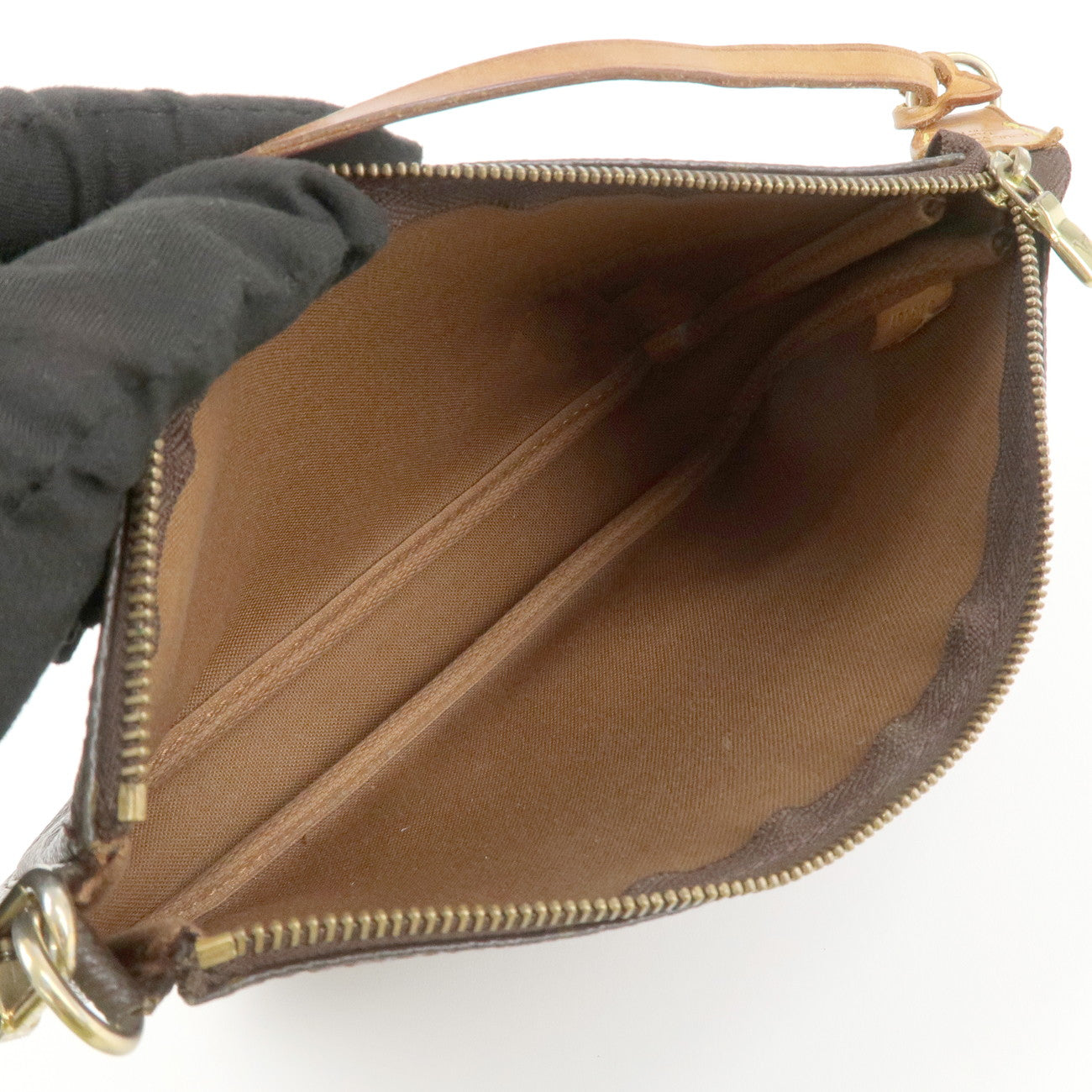 Louis Vuitton Monogram Pochette Accessoires Hand Bag Brown M51980 Used