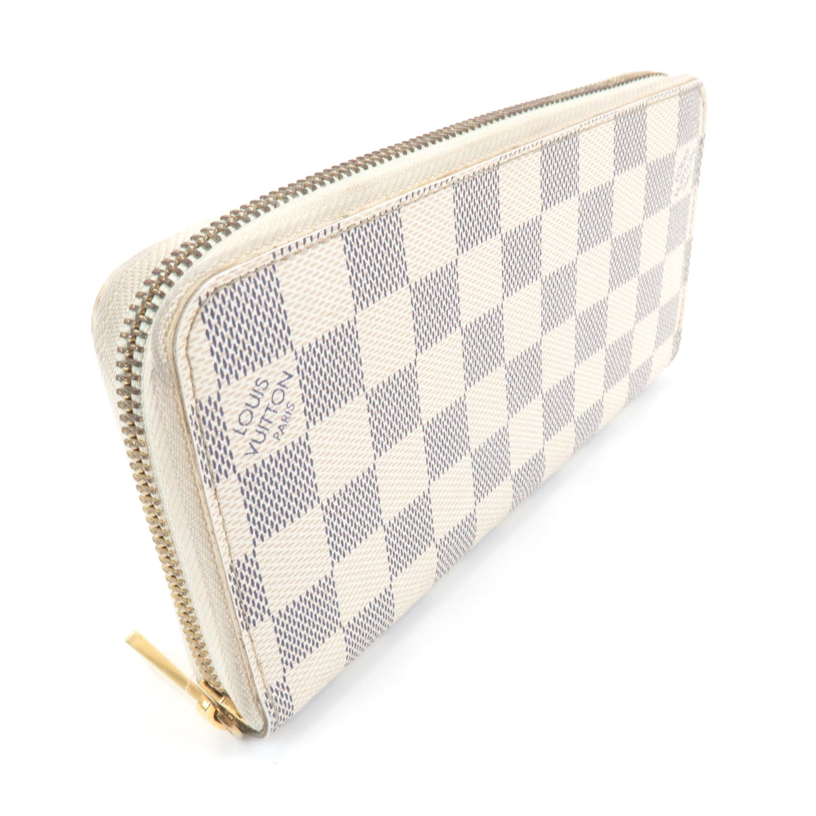 Louis Vuitton Damier Azur Round Zippy Wallet Long Wallet N60019 Used