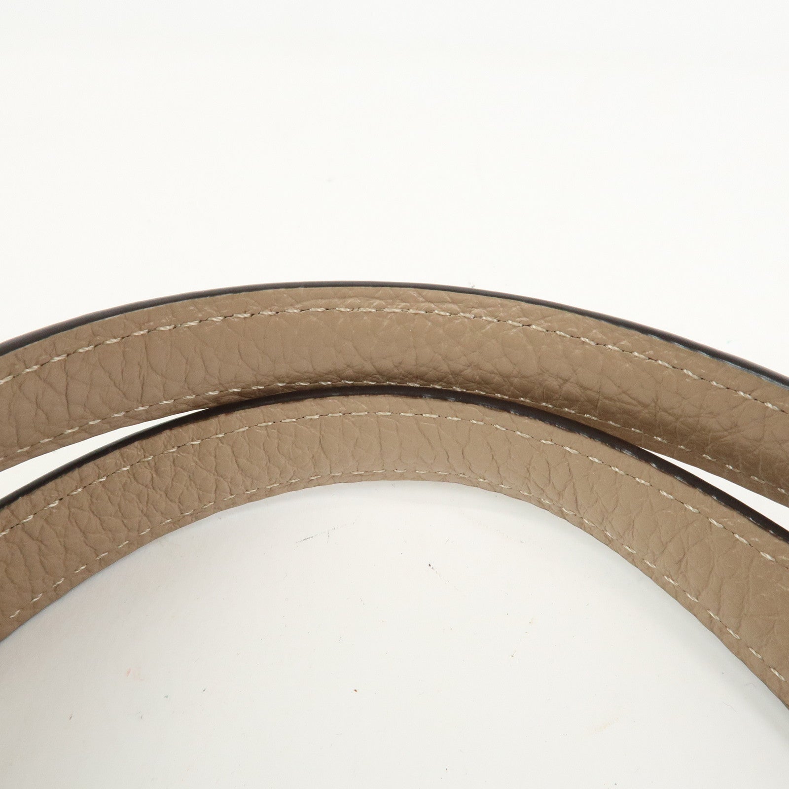 COACH Logo Leather Shoulder Bag Hand Bag Beige