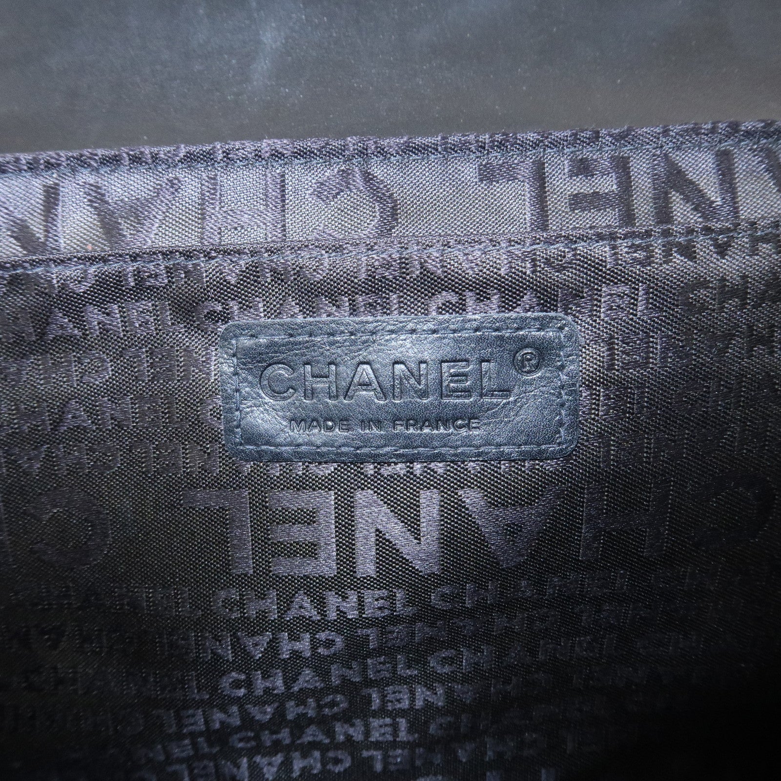 CHANEL COCO Mark Lamb Skin Chain Shoulder Bag Hand Bag Black